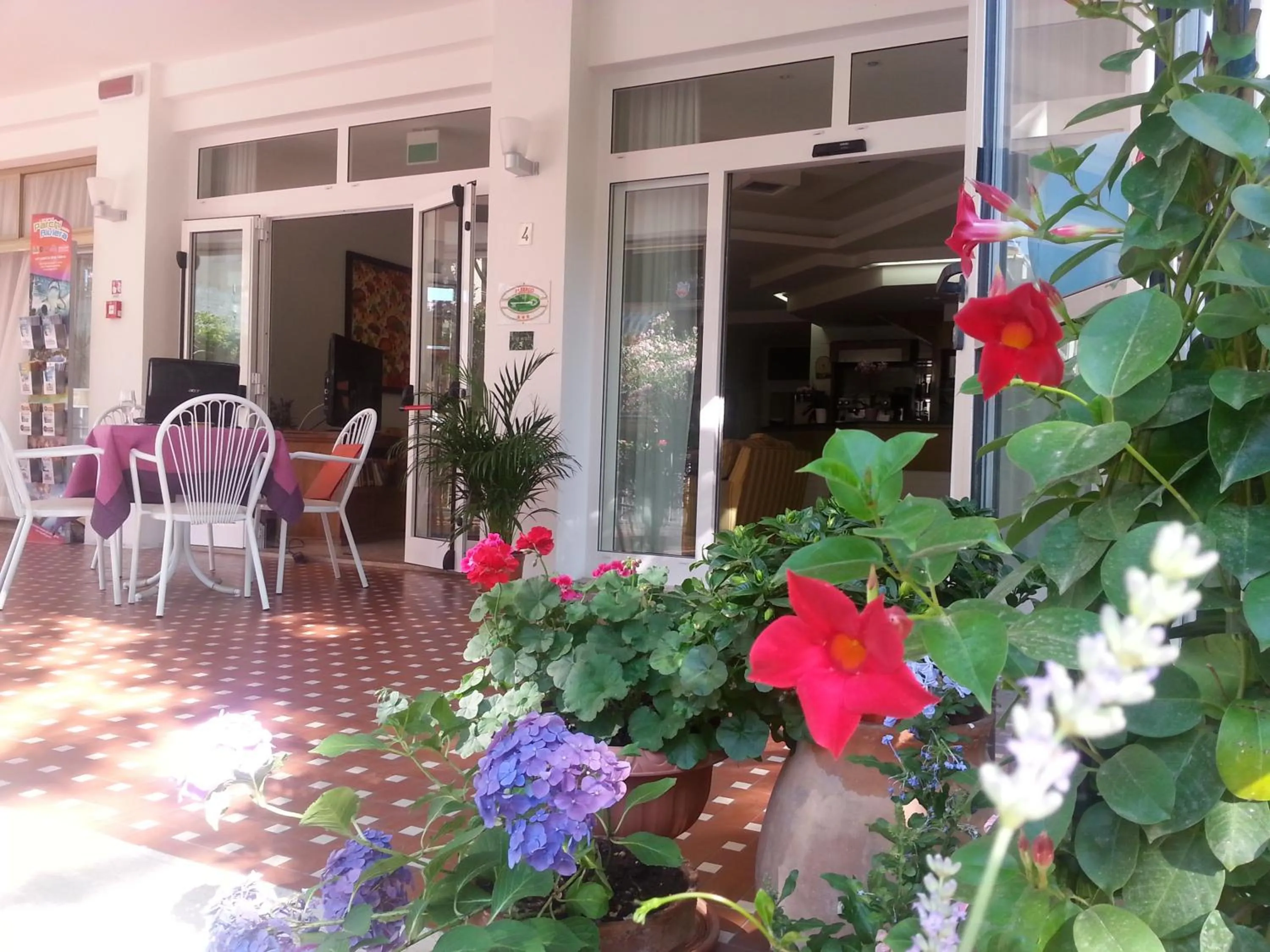 Patio in Hotel St. Moritz