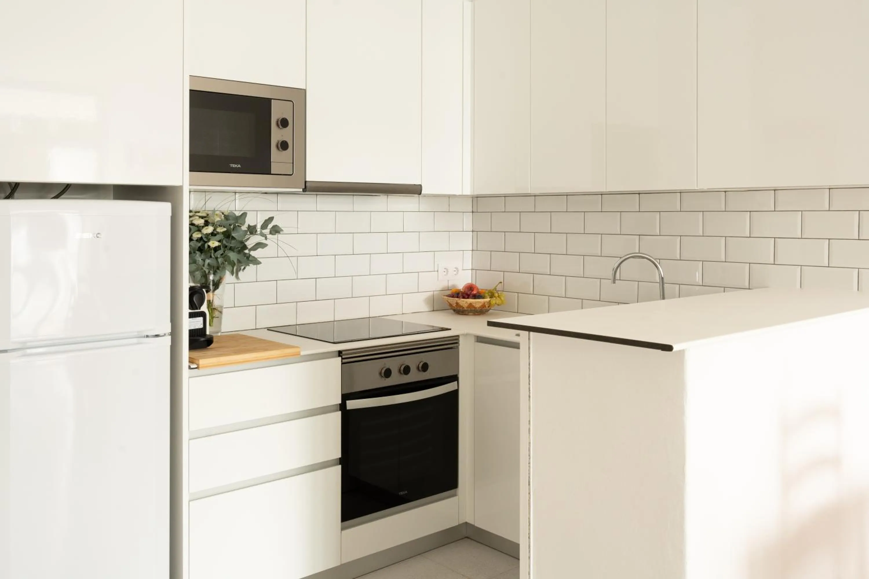 Kitchen or kitchenette in Santa Llucia Apartaments