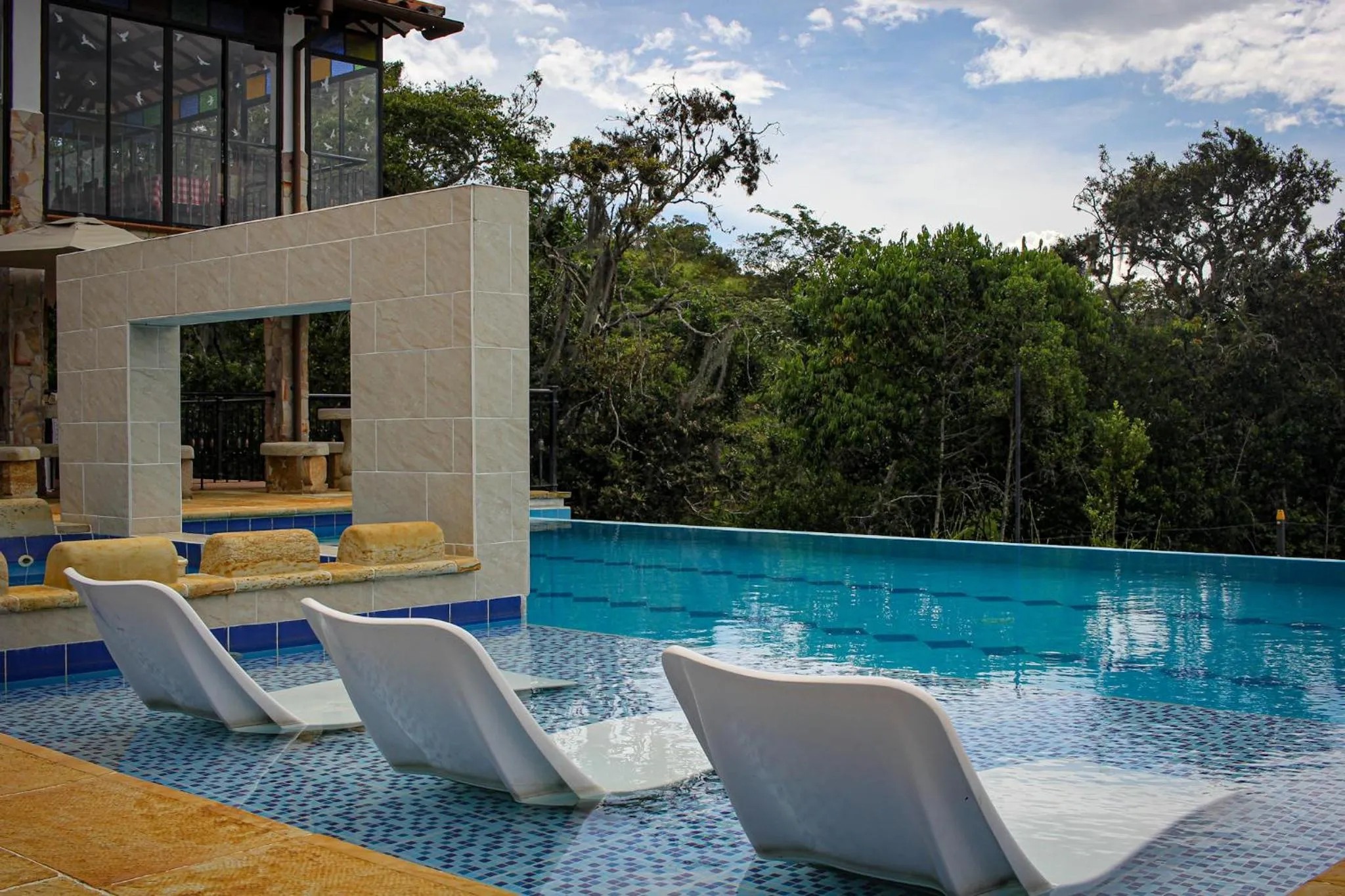 Pool view in Hotel Campestre Ataraxia Barichara