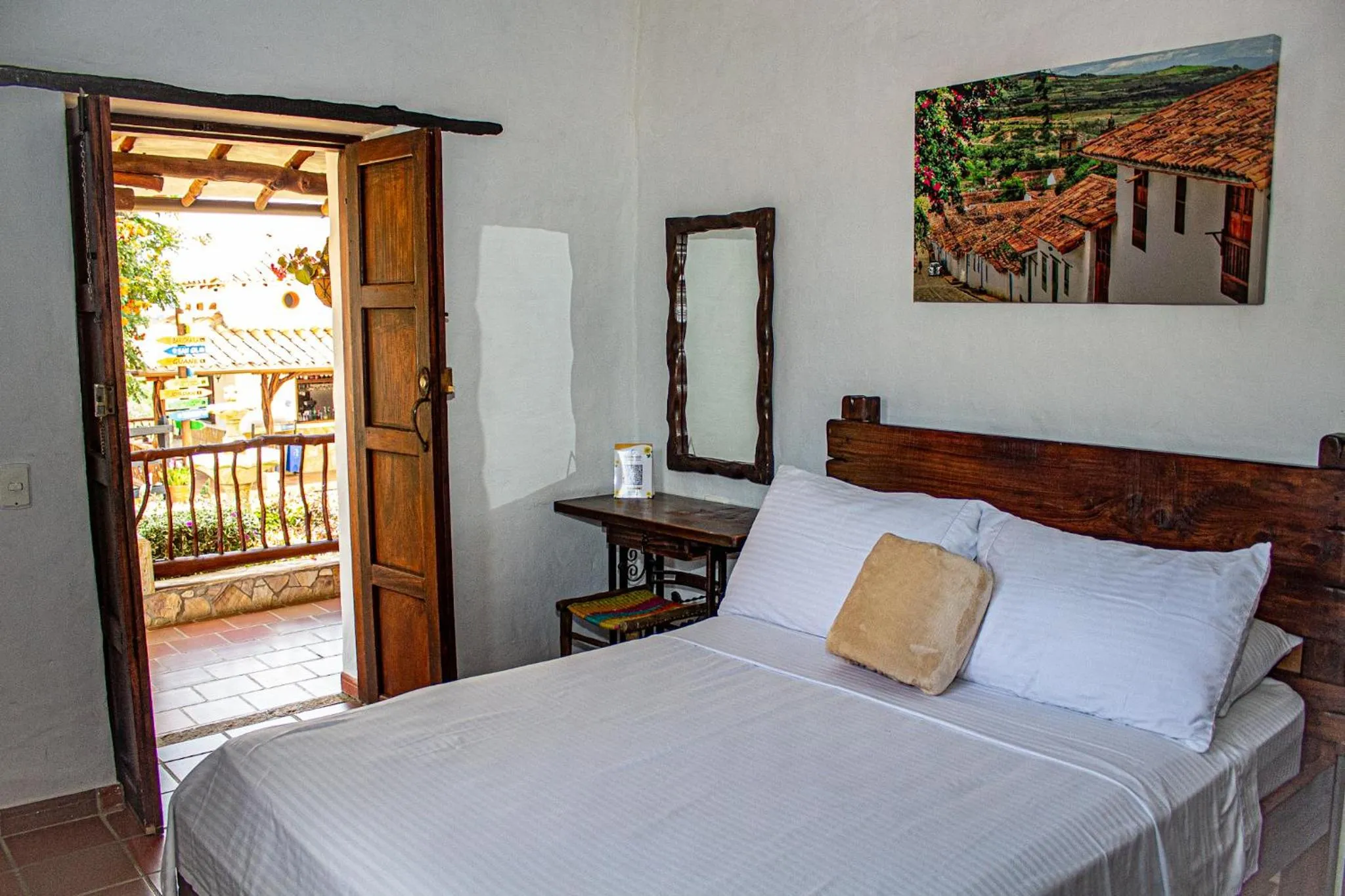 Bedroom, Bed in Hotel Campestre Ataraxia Barichara