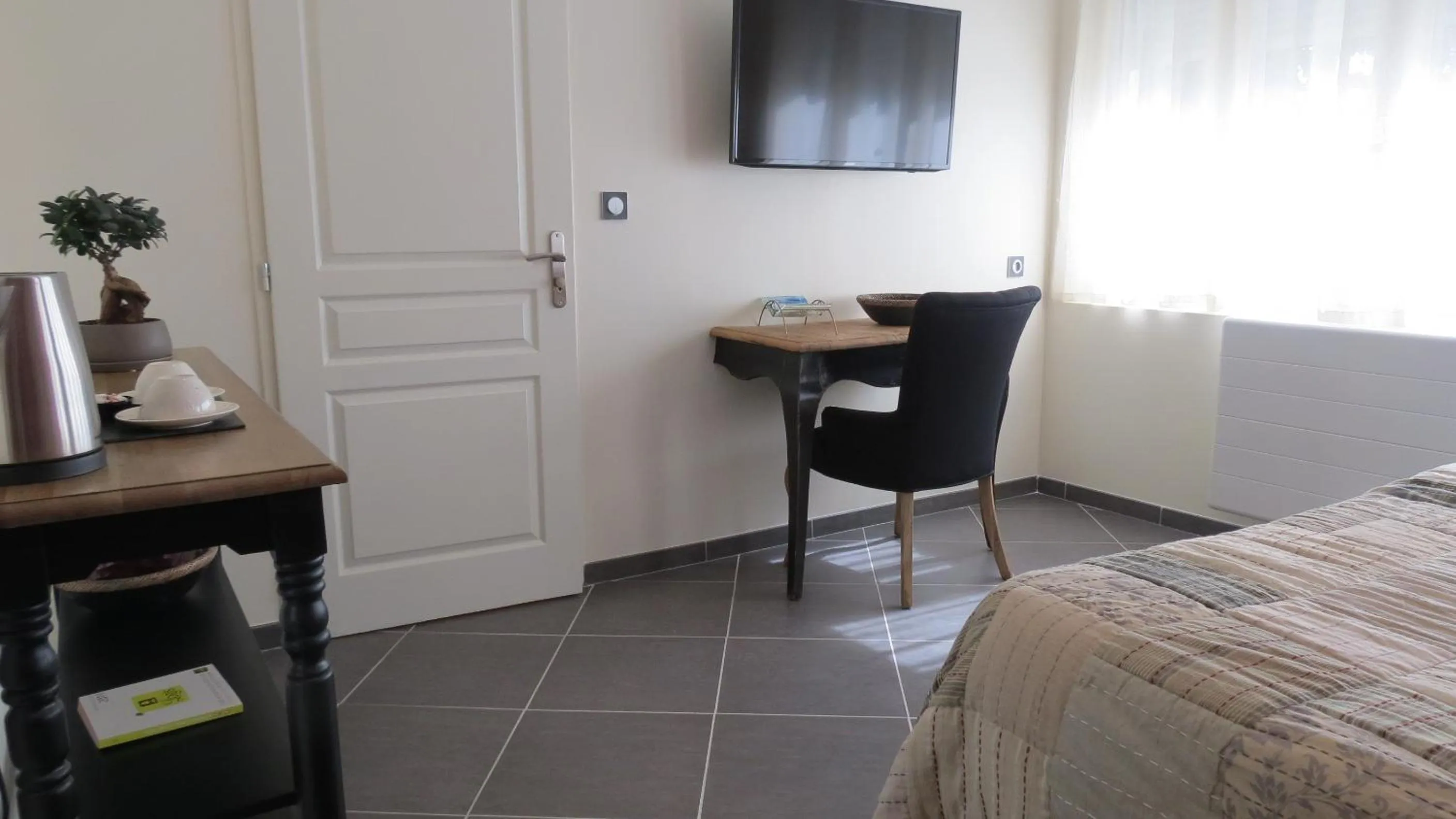 View (from property/room), Bed in Logis Hôtel Restaurant Chez Nous