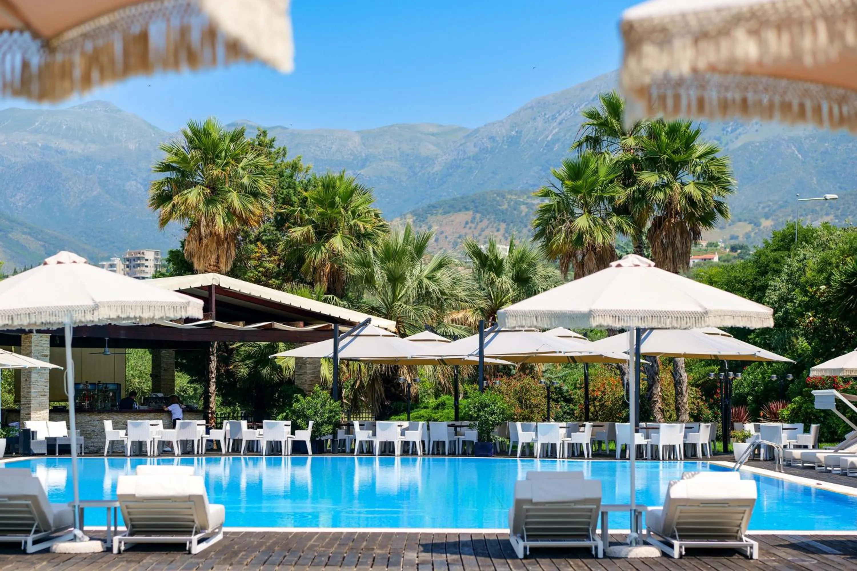 Pool view in Rapo's Resort Hotel