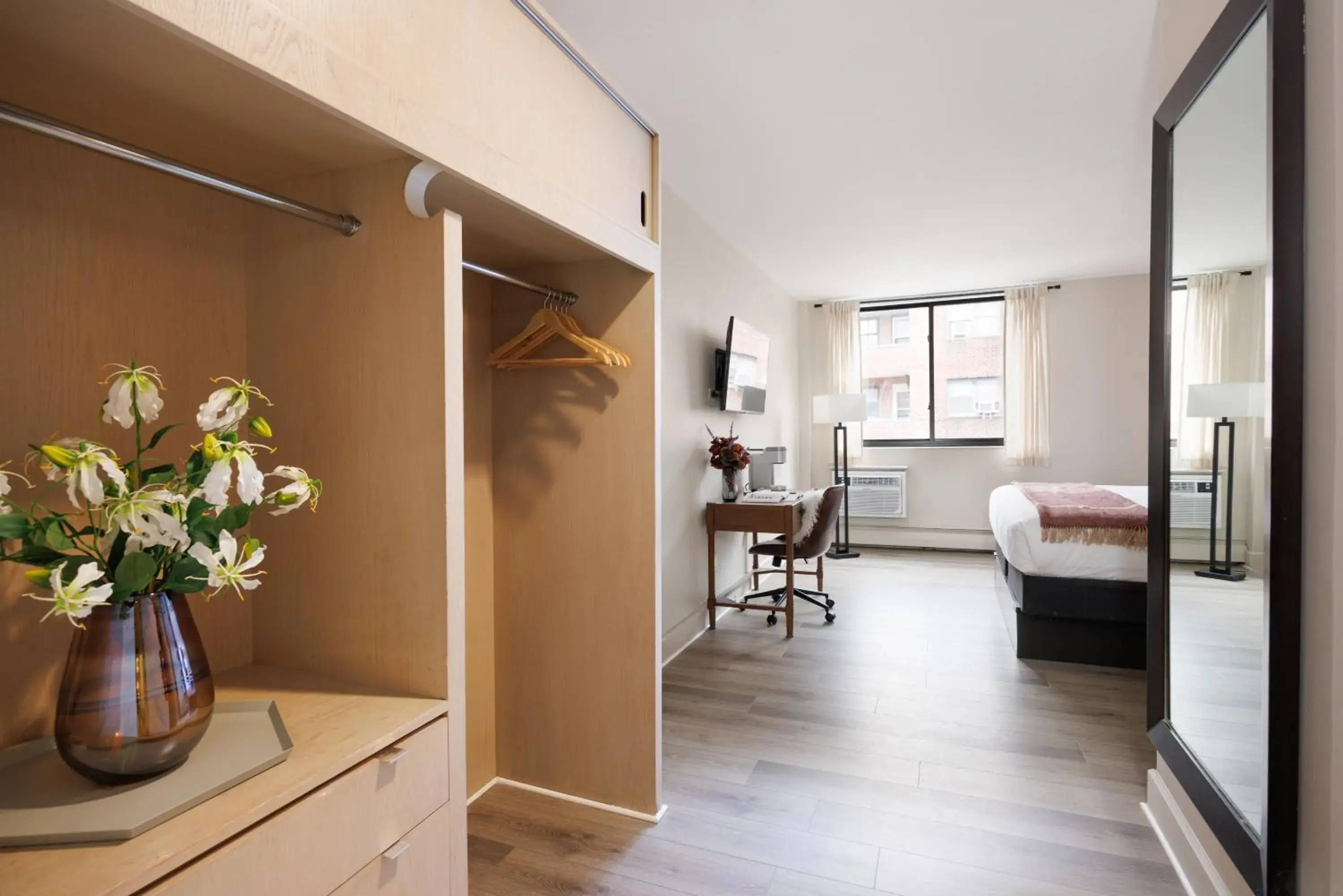 wardrobe, Bed in The Andrew Hotel wardrobe, Bed in The Andrew Hotel