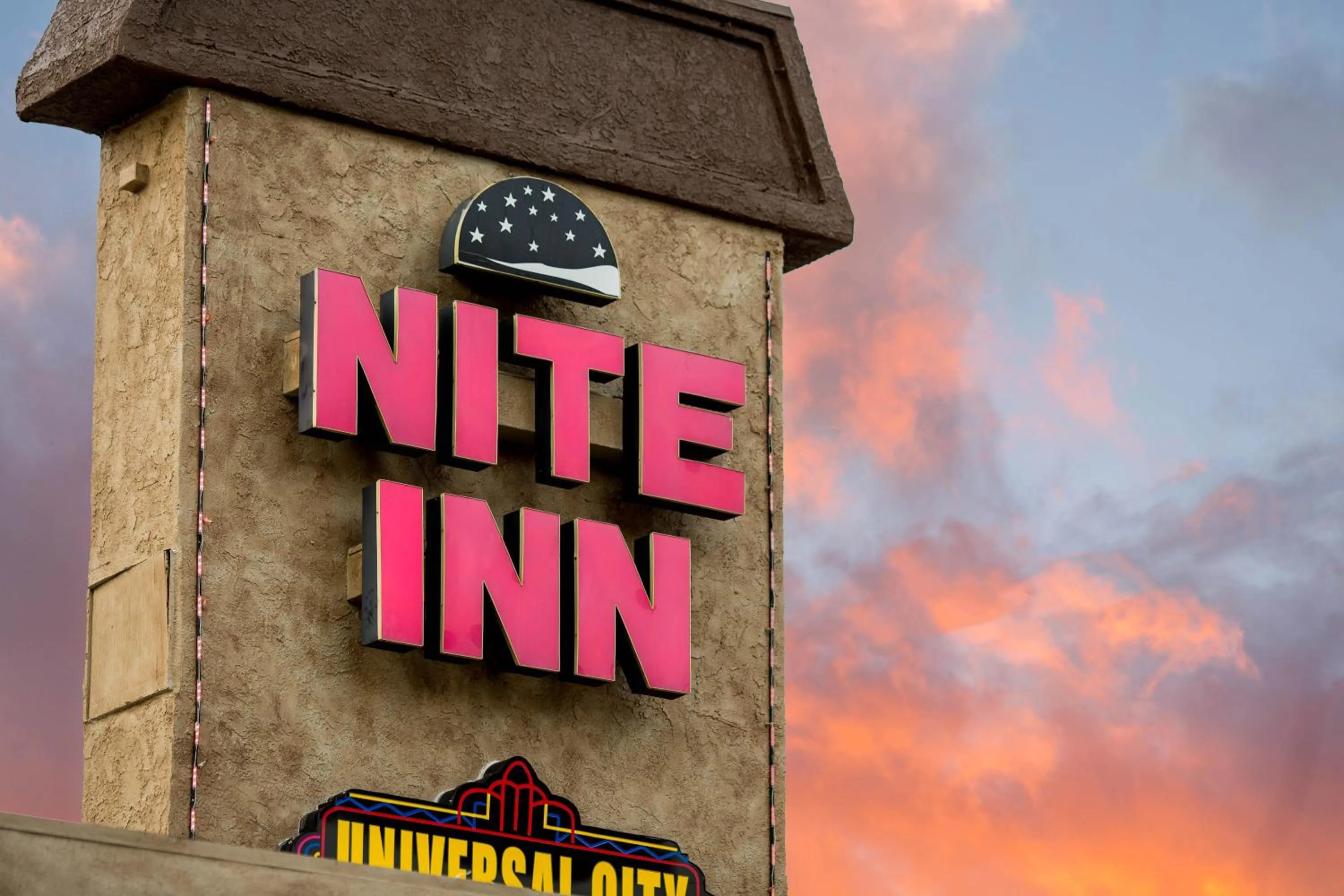 Property logo or sign in Nite Inn at Universal City - Walking Distance to Universal Studios Hollywood