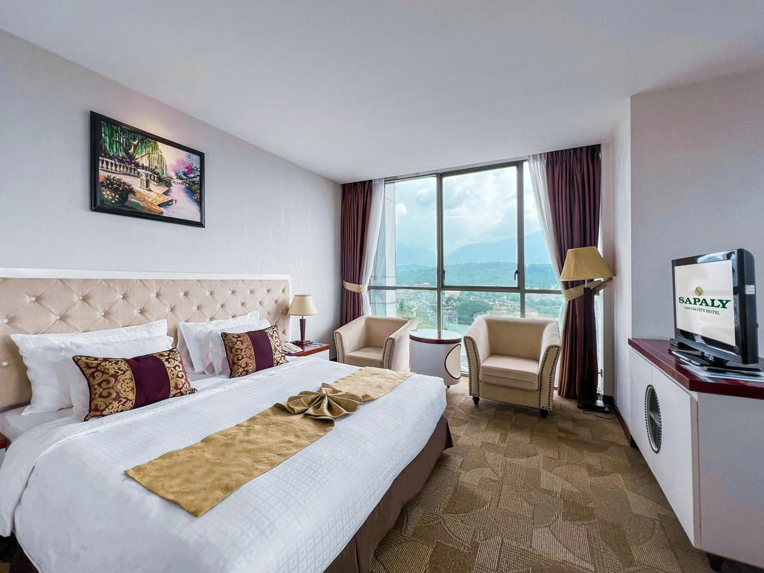Bedroom, Bed in Sapaly Lao Cai City Hotel