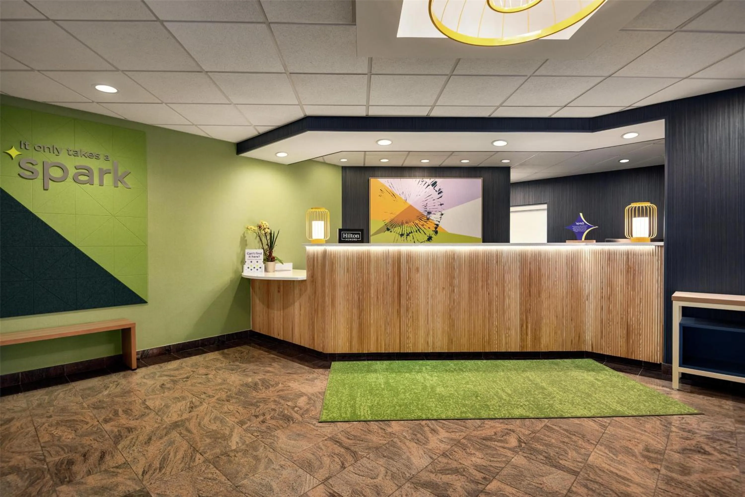 Lobby or reception in Spark by Hilton Woburn Boston