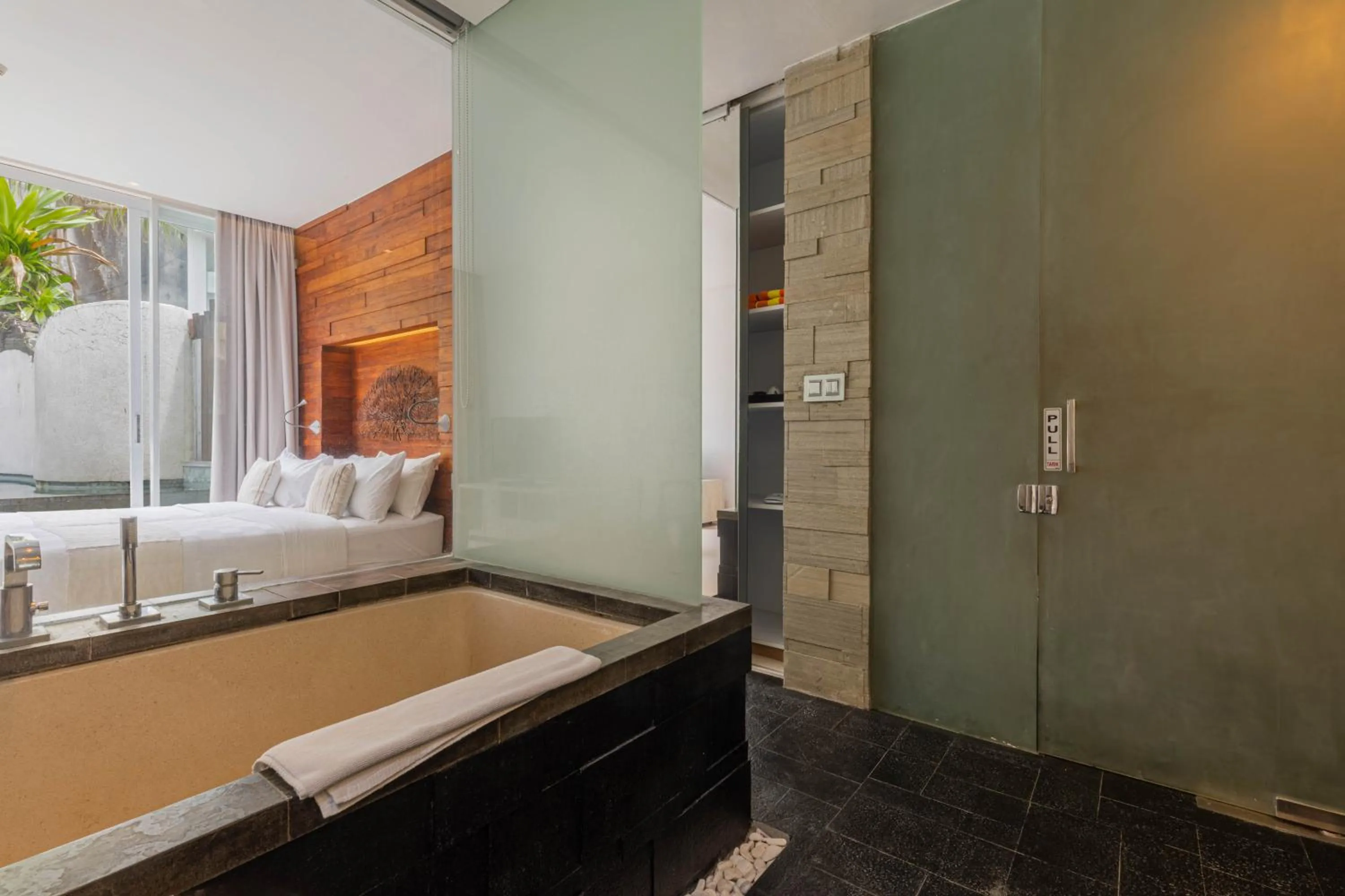 Bathroom, Bed in Taman Mesari Luxury Villas-Seminyak