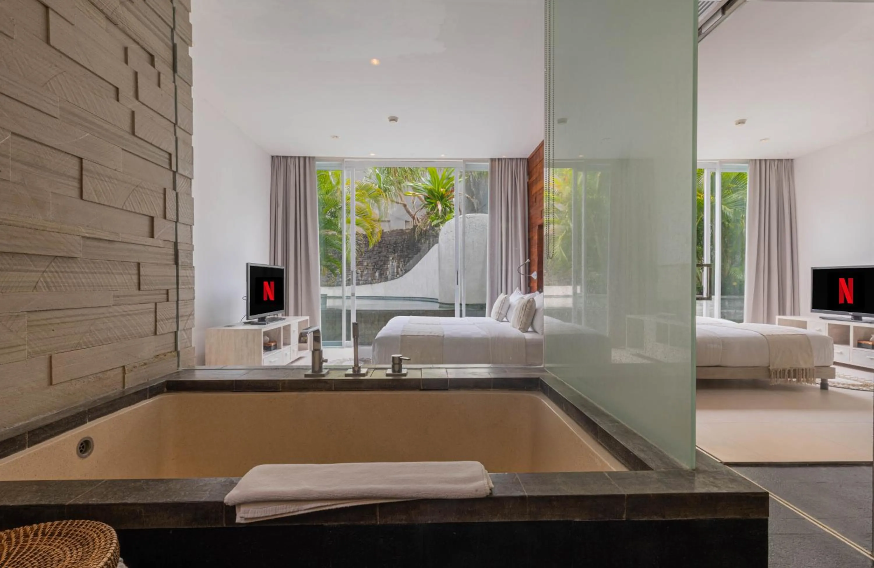 Bath, Bed in Taman Mesari Luxury Villas-Seminyak