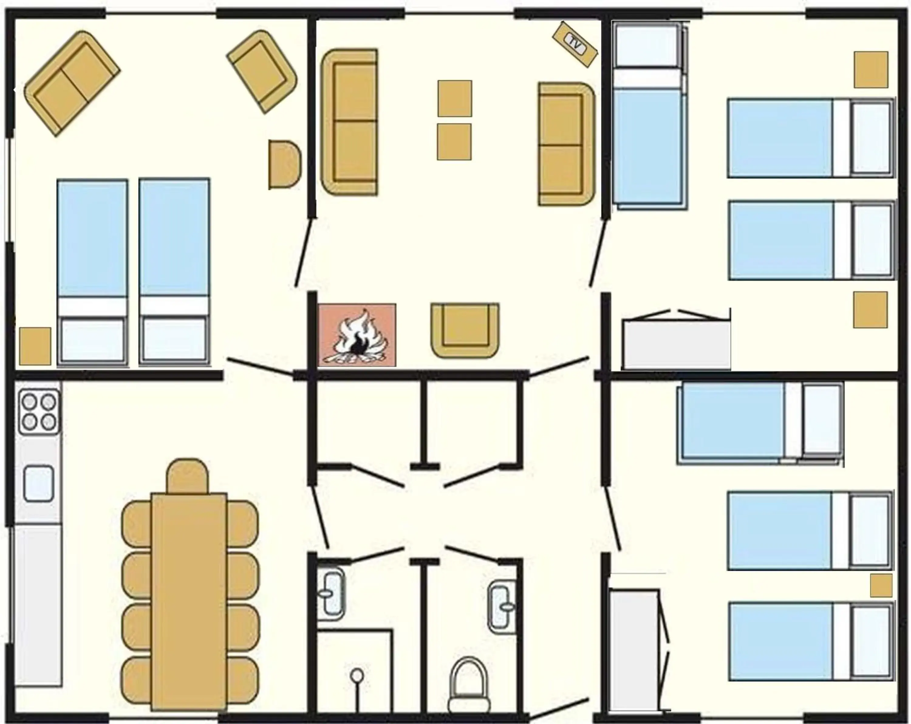 Three-Bedroom Apartment (9 Adults) in Johannisholm Adventure Three-Bedroom Apartment (9 Adults) in Johannisholm Adventure