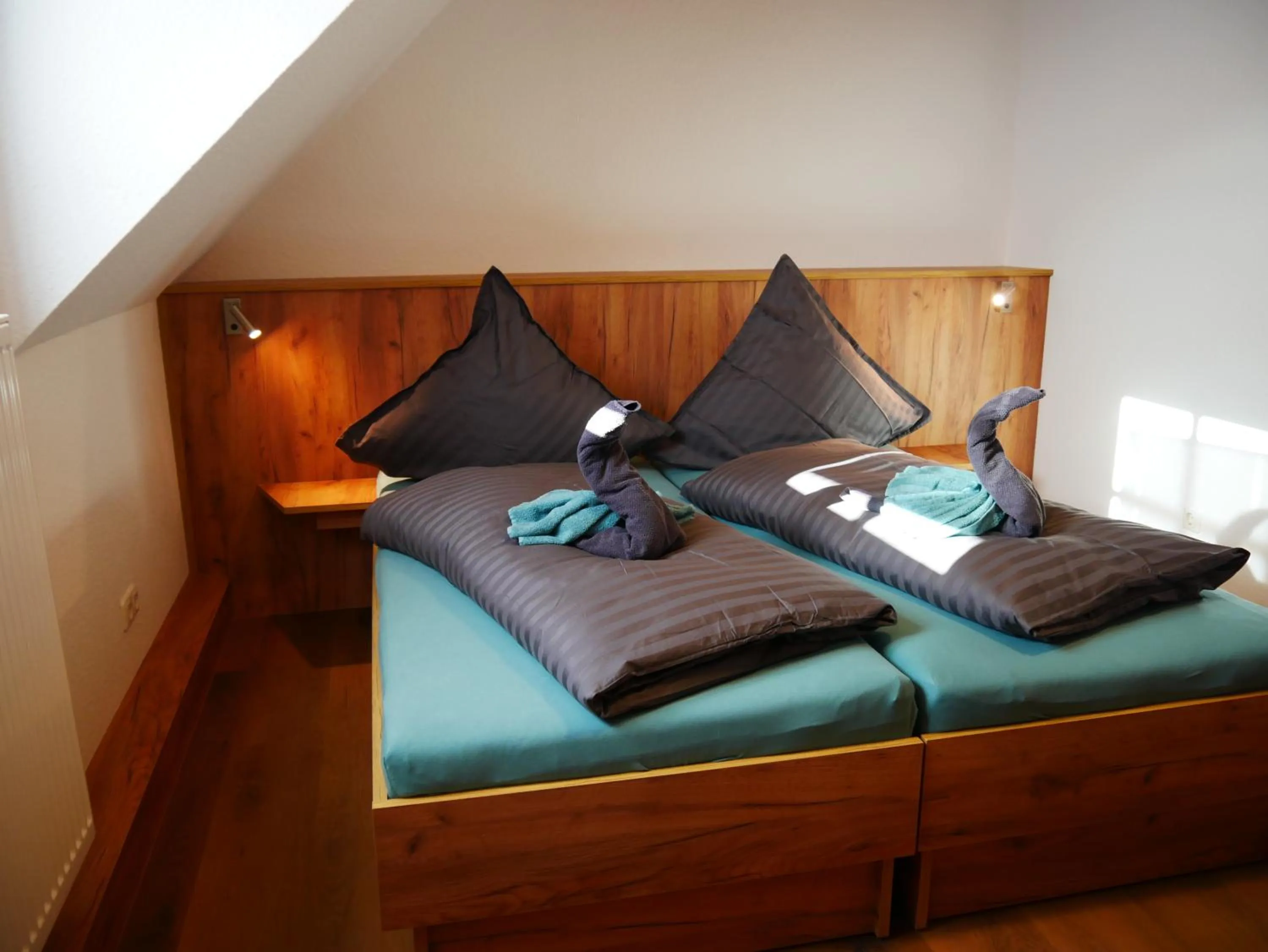 Bed in Heuhotel und Gästehaus Kohlstädt