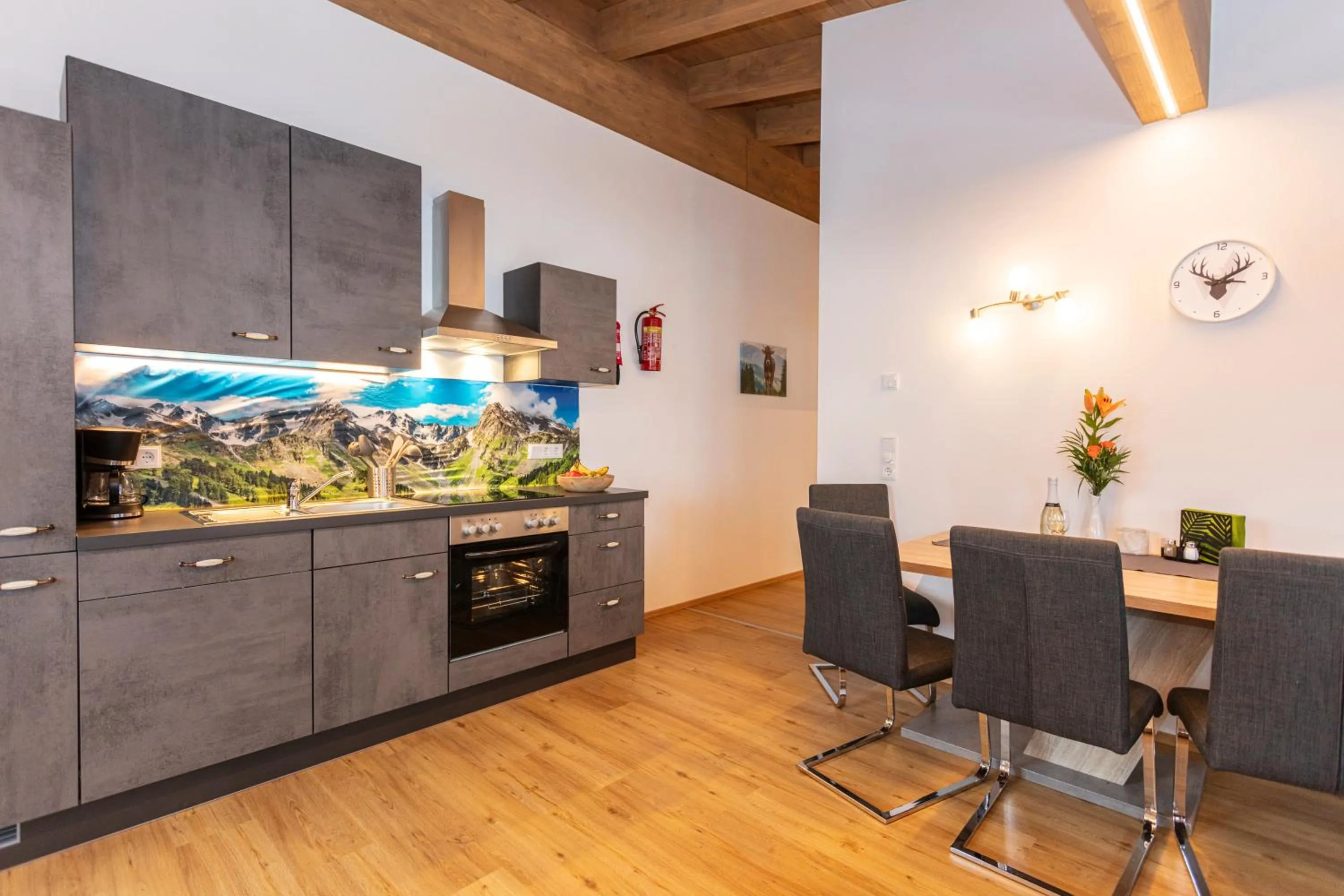 Kitchen or kitchenette in Ferienwohnungen Egg