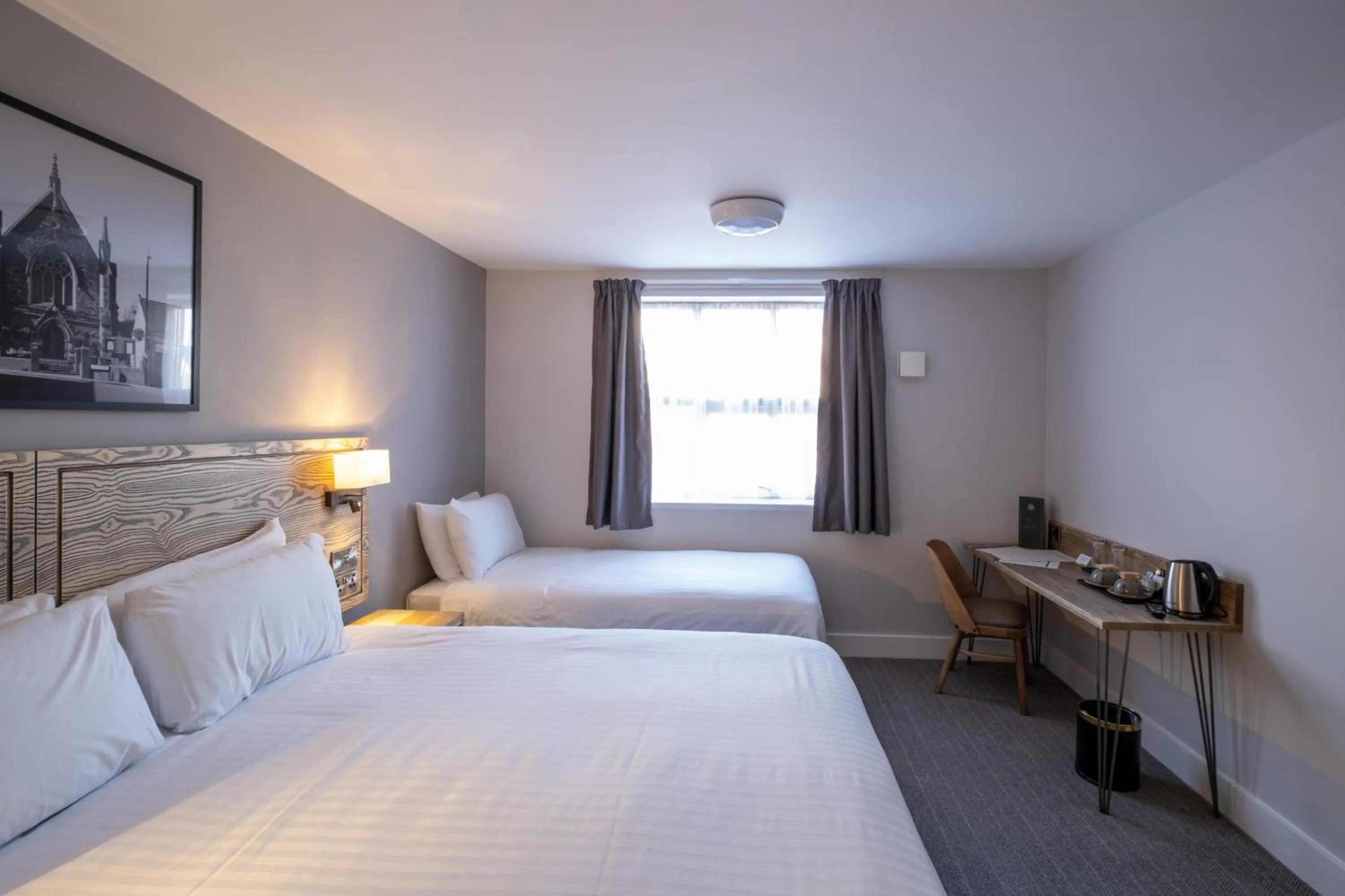 Bedroom, Bed in Two Rivers Lodge by Marston’s Inns