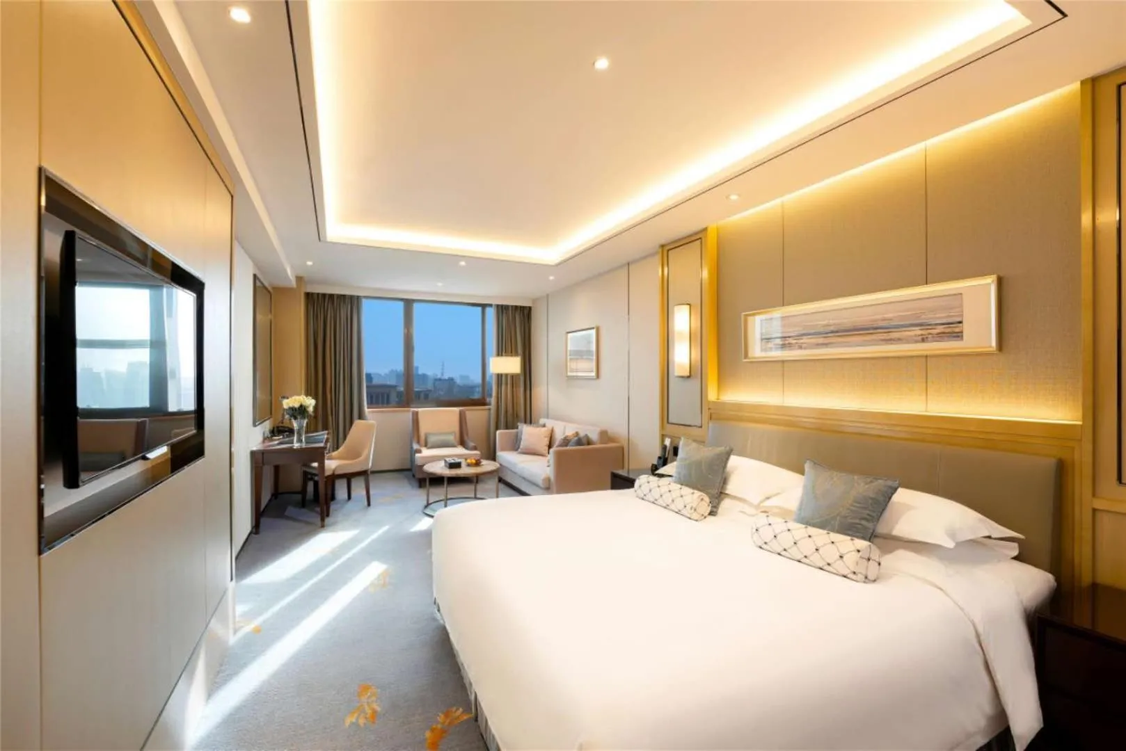 Bed in Yun-Zen Jinling World Trade Plaza Hotel