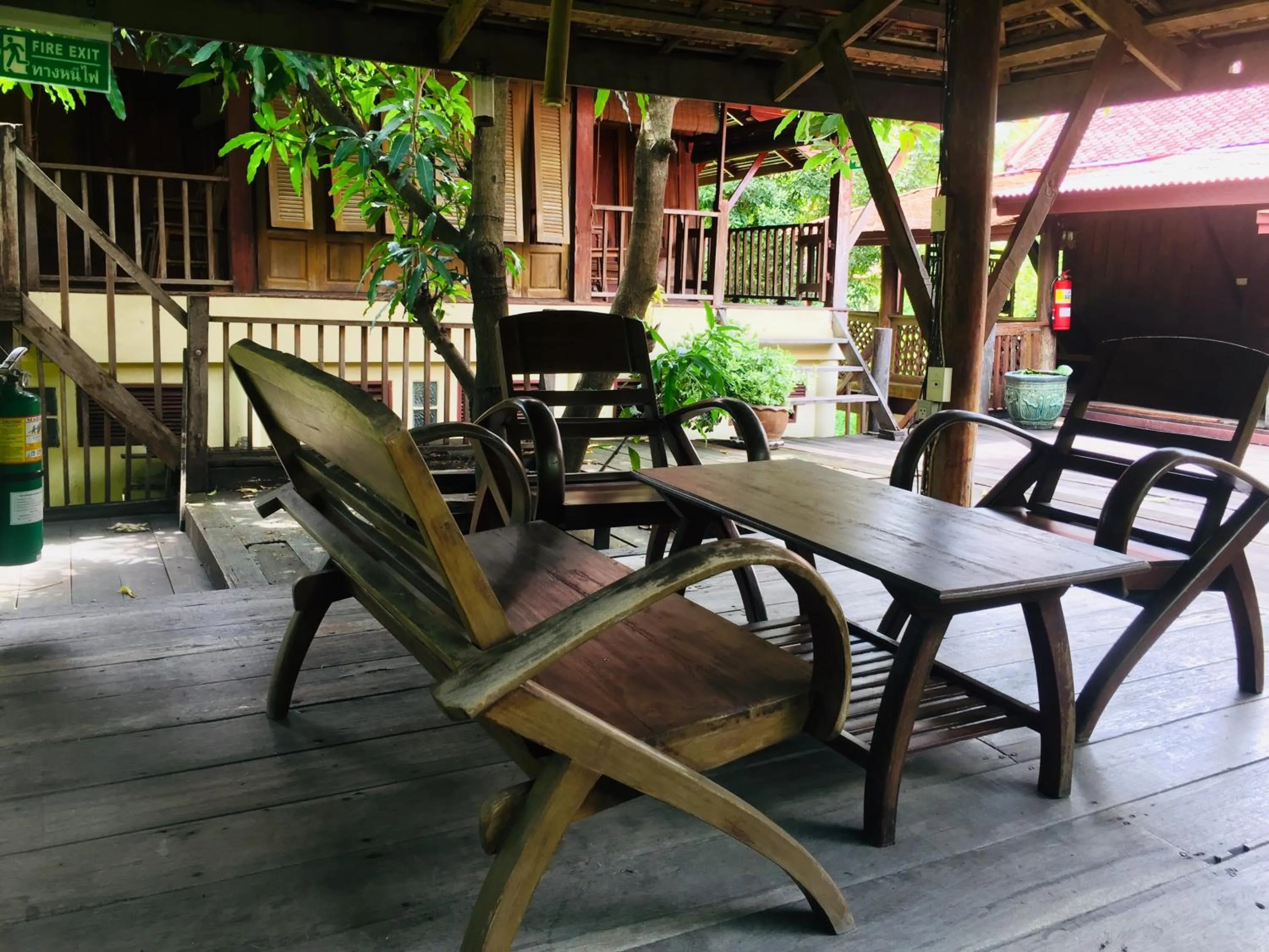 Seating area in Luang Chumni Village