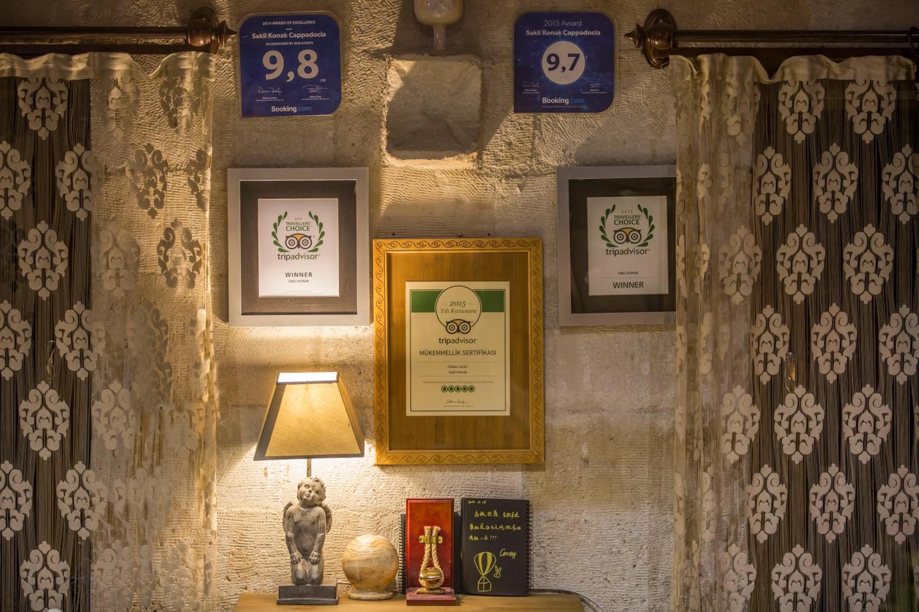 Certificate/Award in Sakli Konak Cappadocia Hotel&Restaurant
