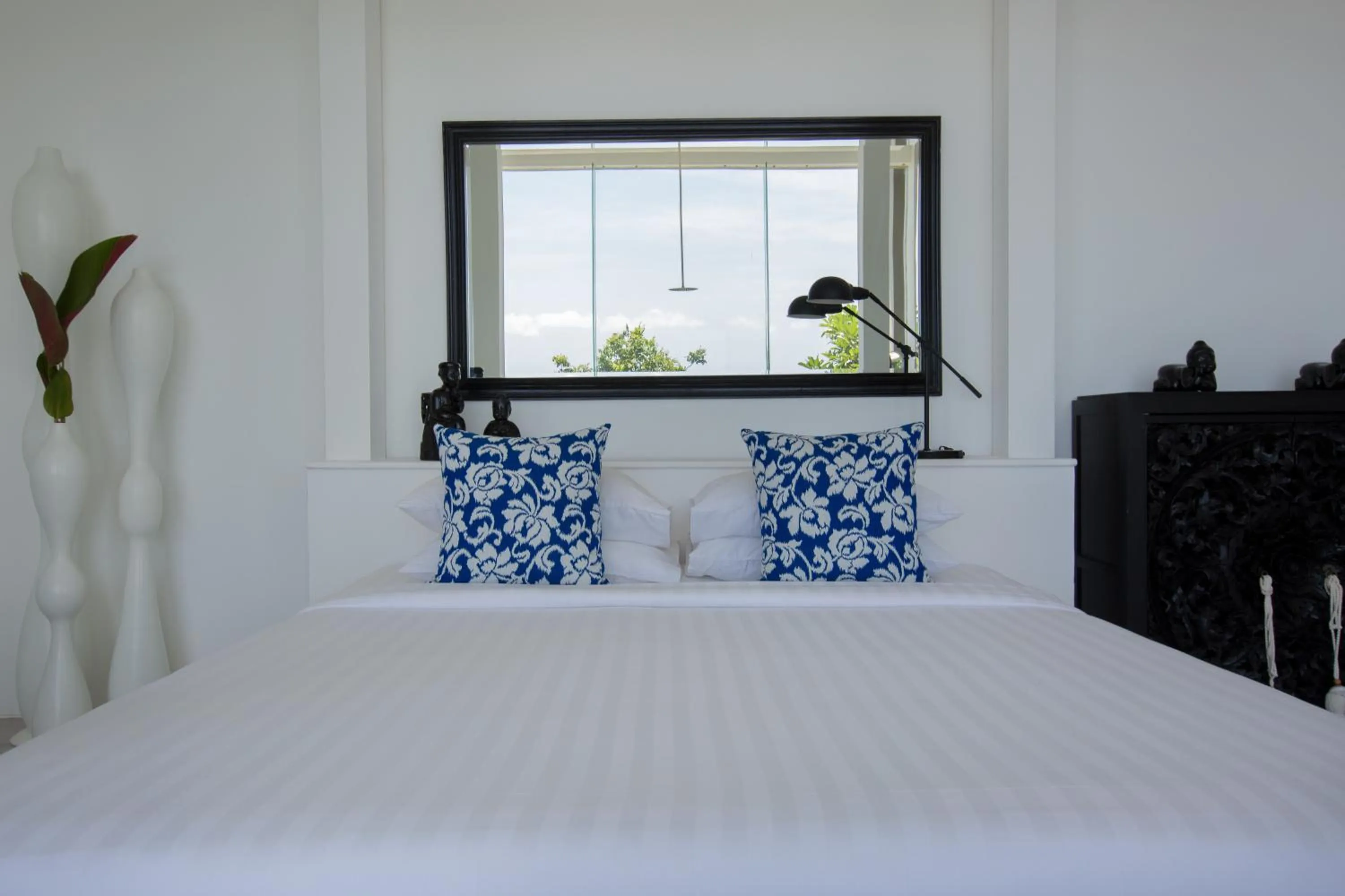 Bed in Villa Belle - fully serviced private sea view villa with an award winning in-house cook