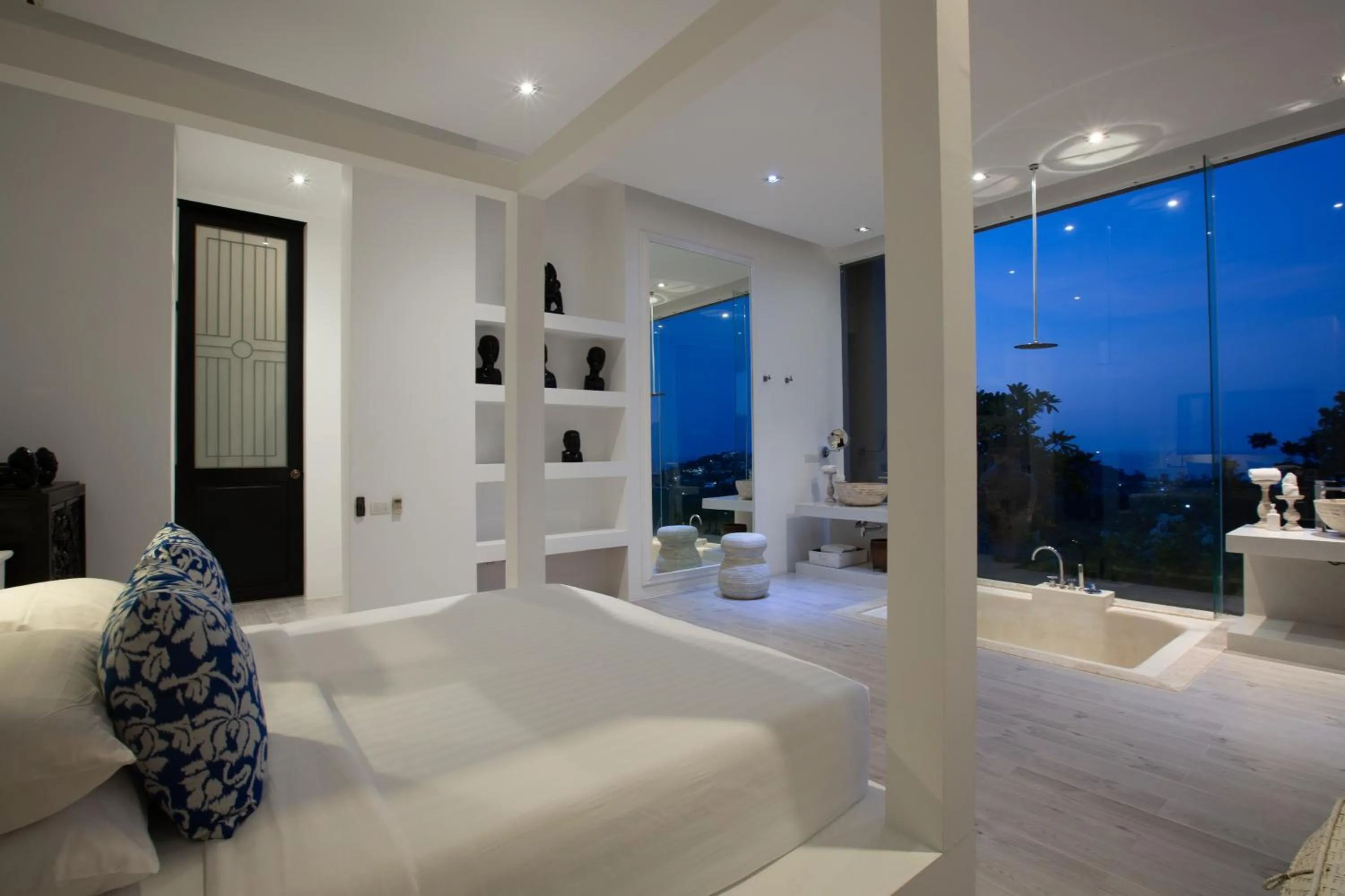 Bed in Villa Belle - fully serviced private sea view villa with an award winning in-house cook
