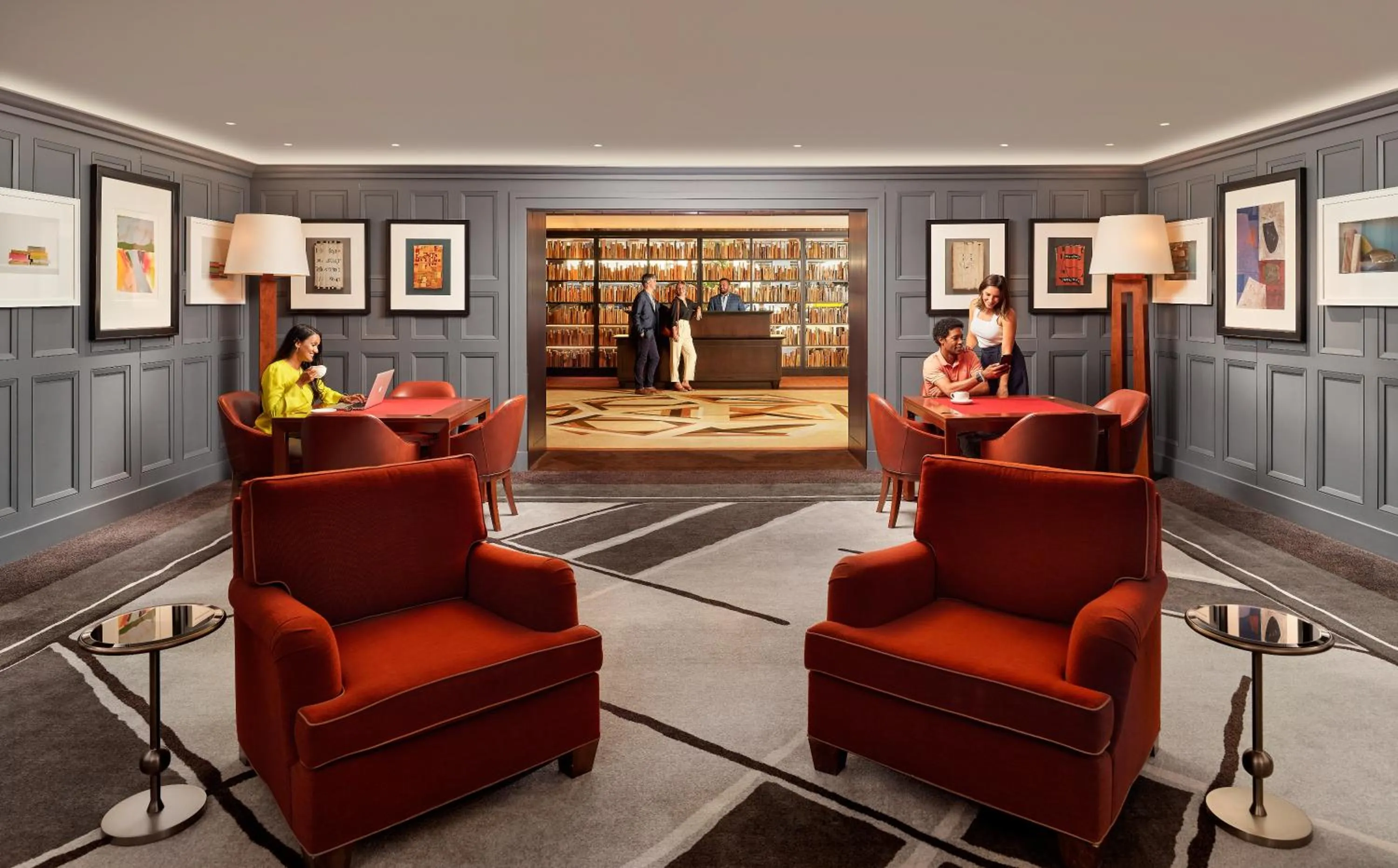 Lobby or reception in The Charles Hotel in Harvard Square