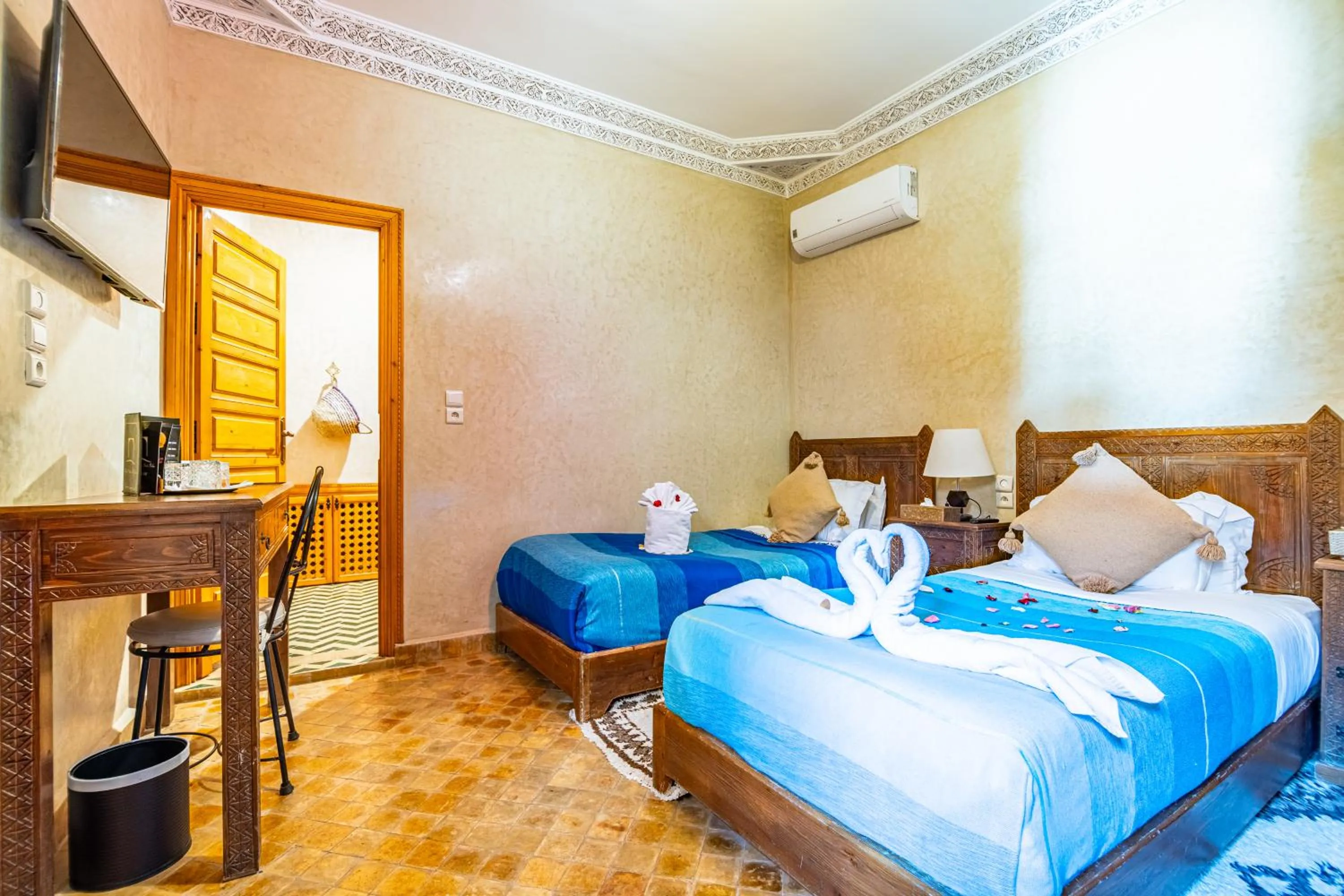 Bed in RIAD VILLA SIDI BABA