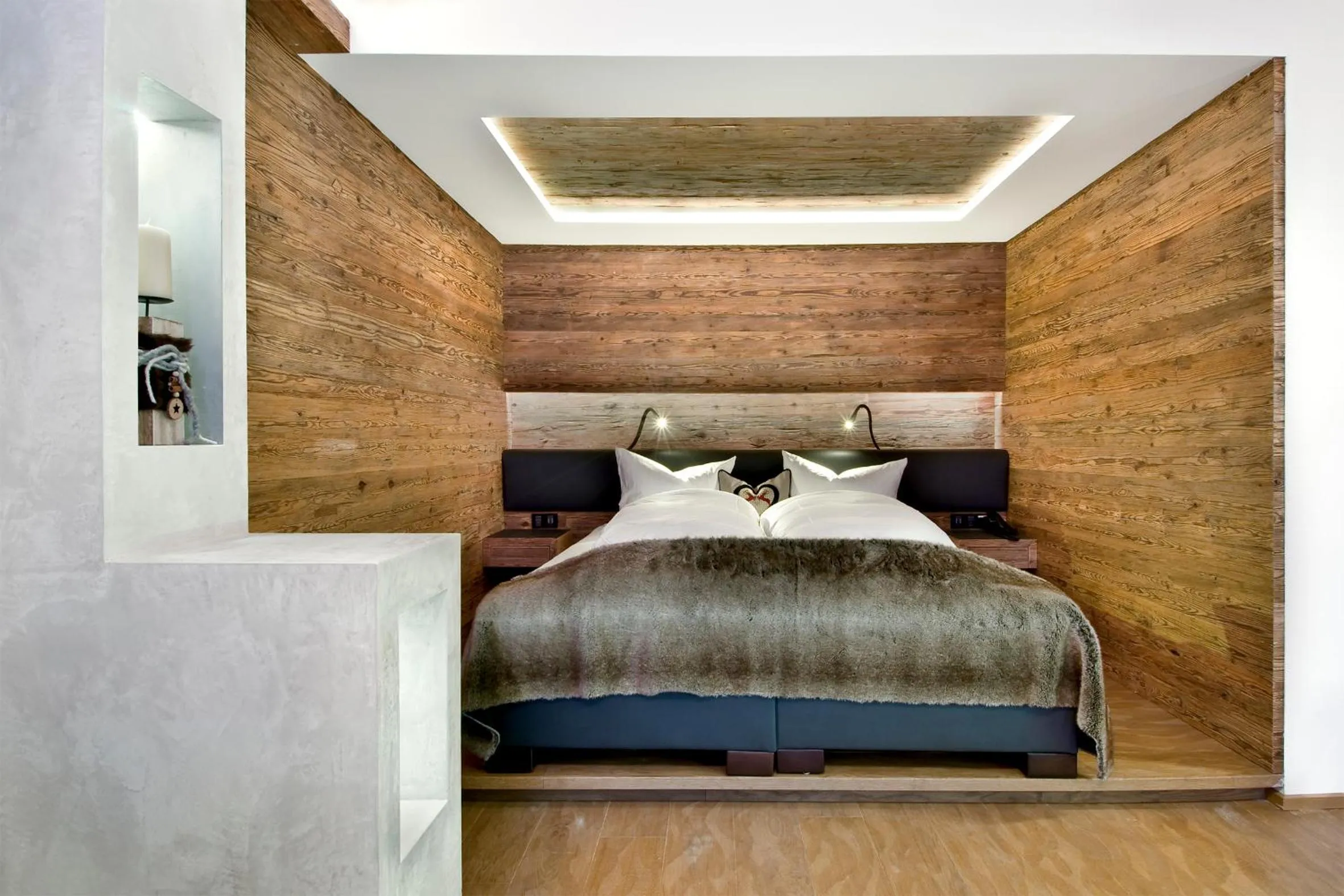 Bed in PETE Alpine Boutique Hotel - klein und fein - Private SPA Suiten und Zimmer