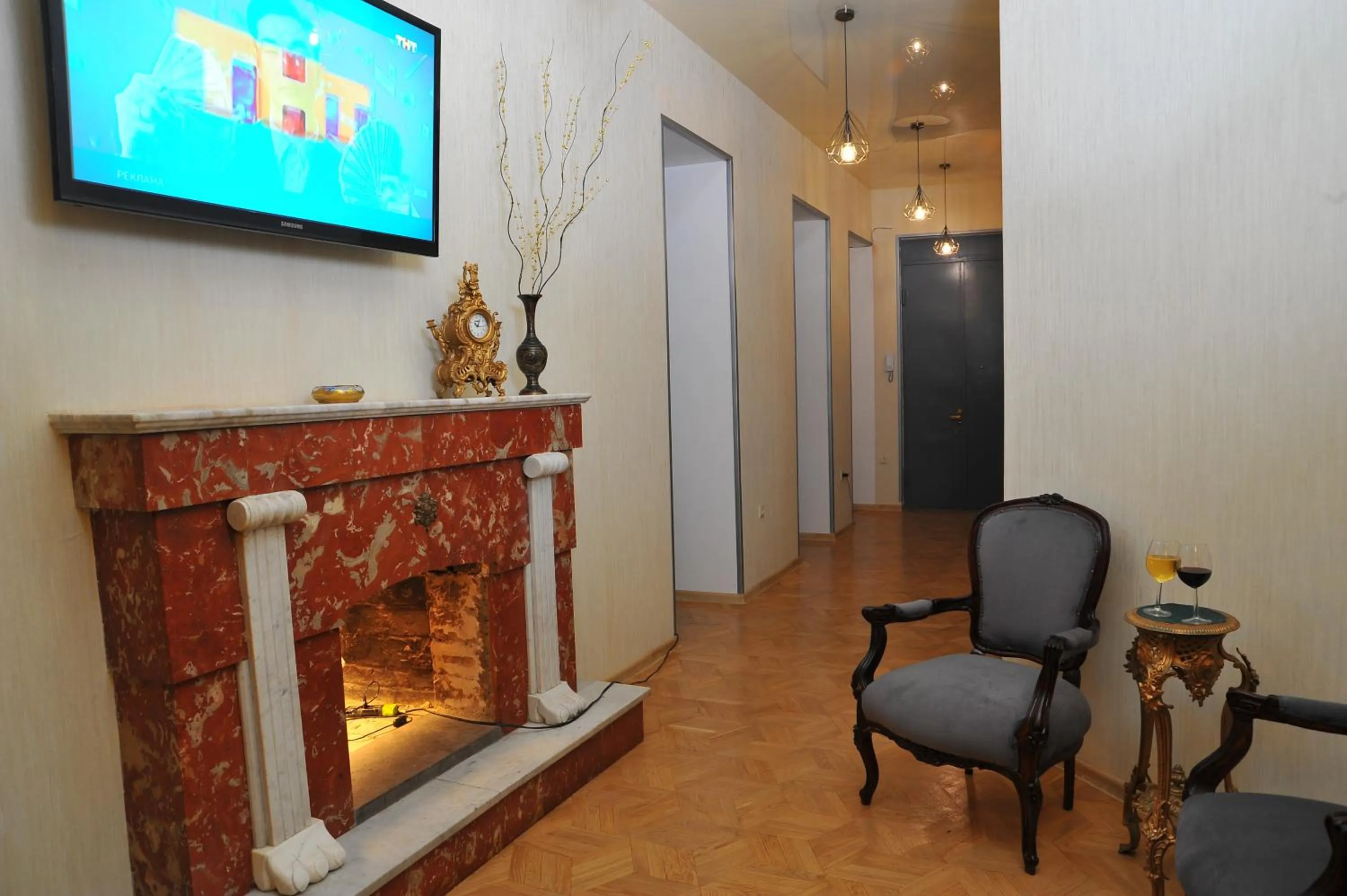 Communal lounge/ TV room in Brickwall Tbilisi-Tbilisi vibe