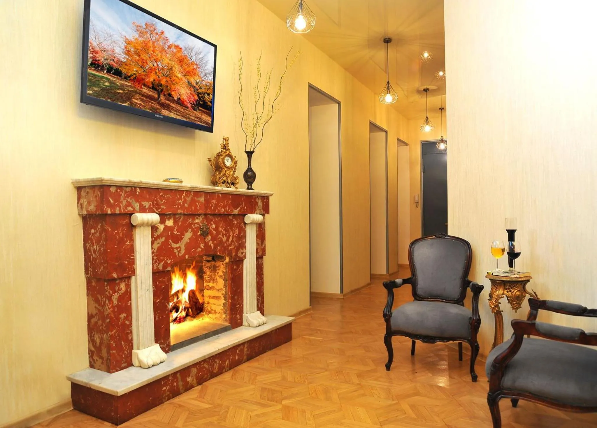 Communal lounge/ TV room in Brickwall Tbilisi-Tbilisi vibe