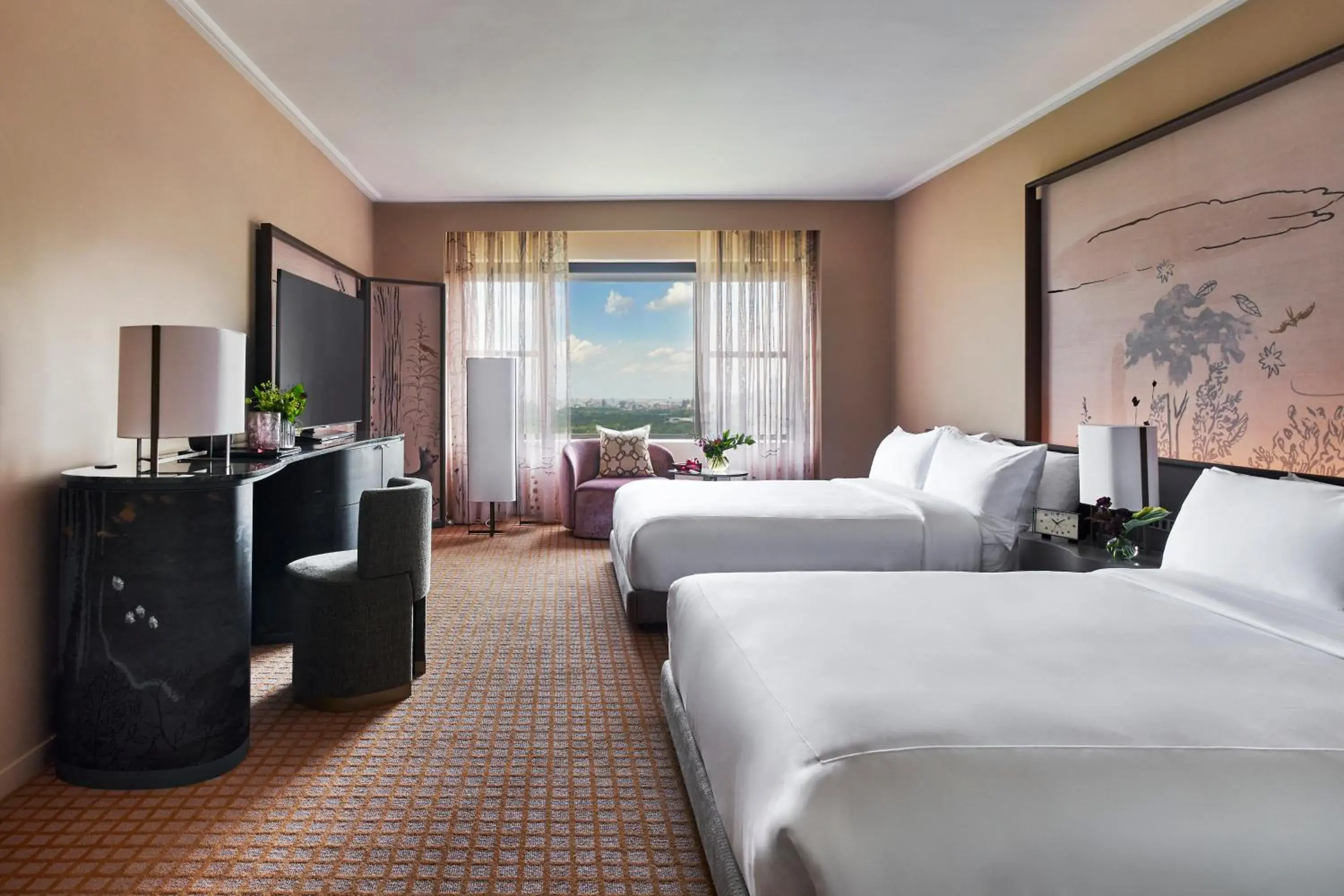 Landmark view, Bed in Park Lane New York Landmark view, Bed in Park Lane New York