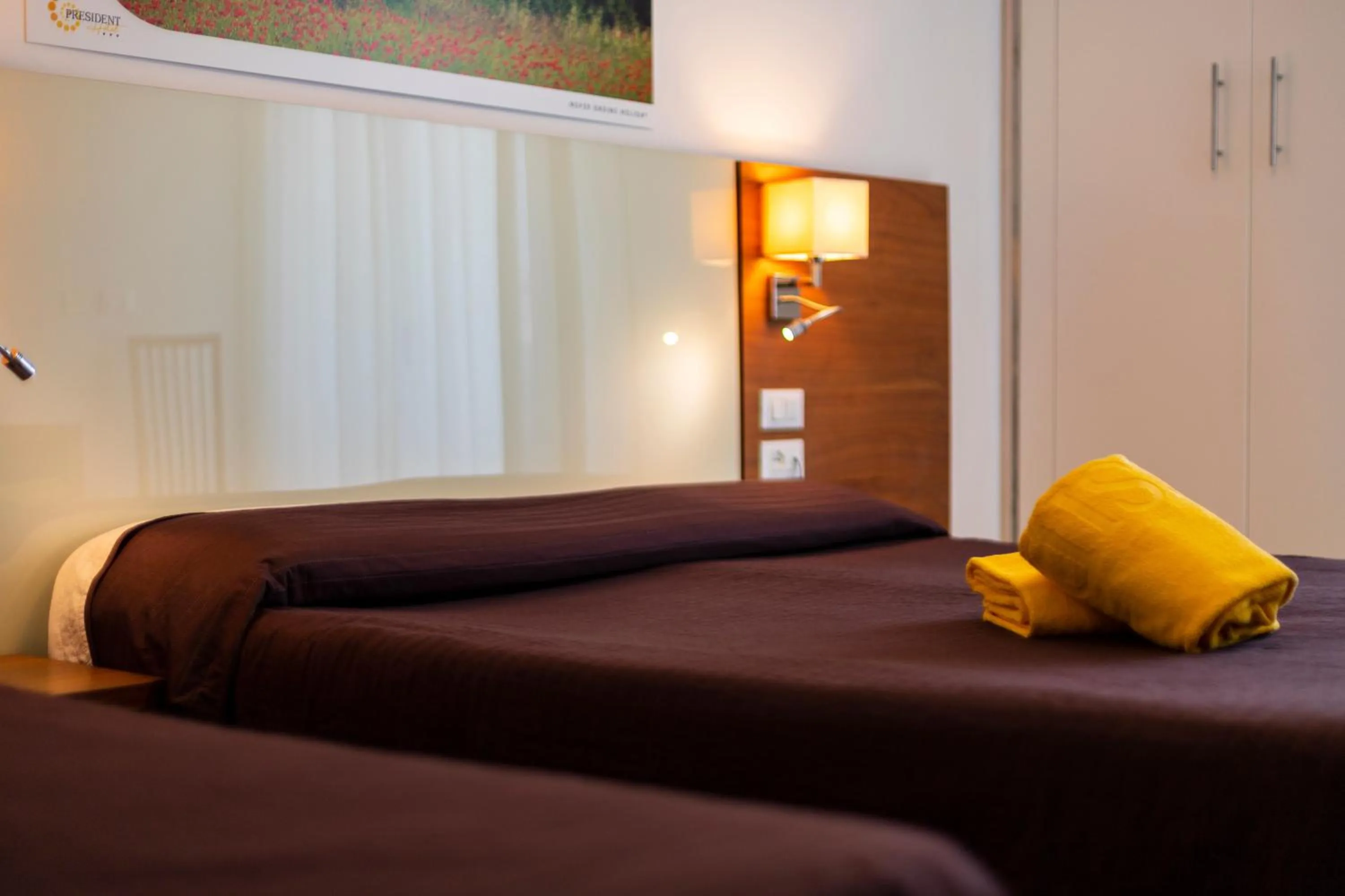 Bed in Hotel President