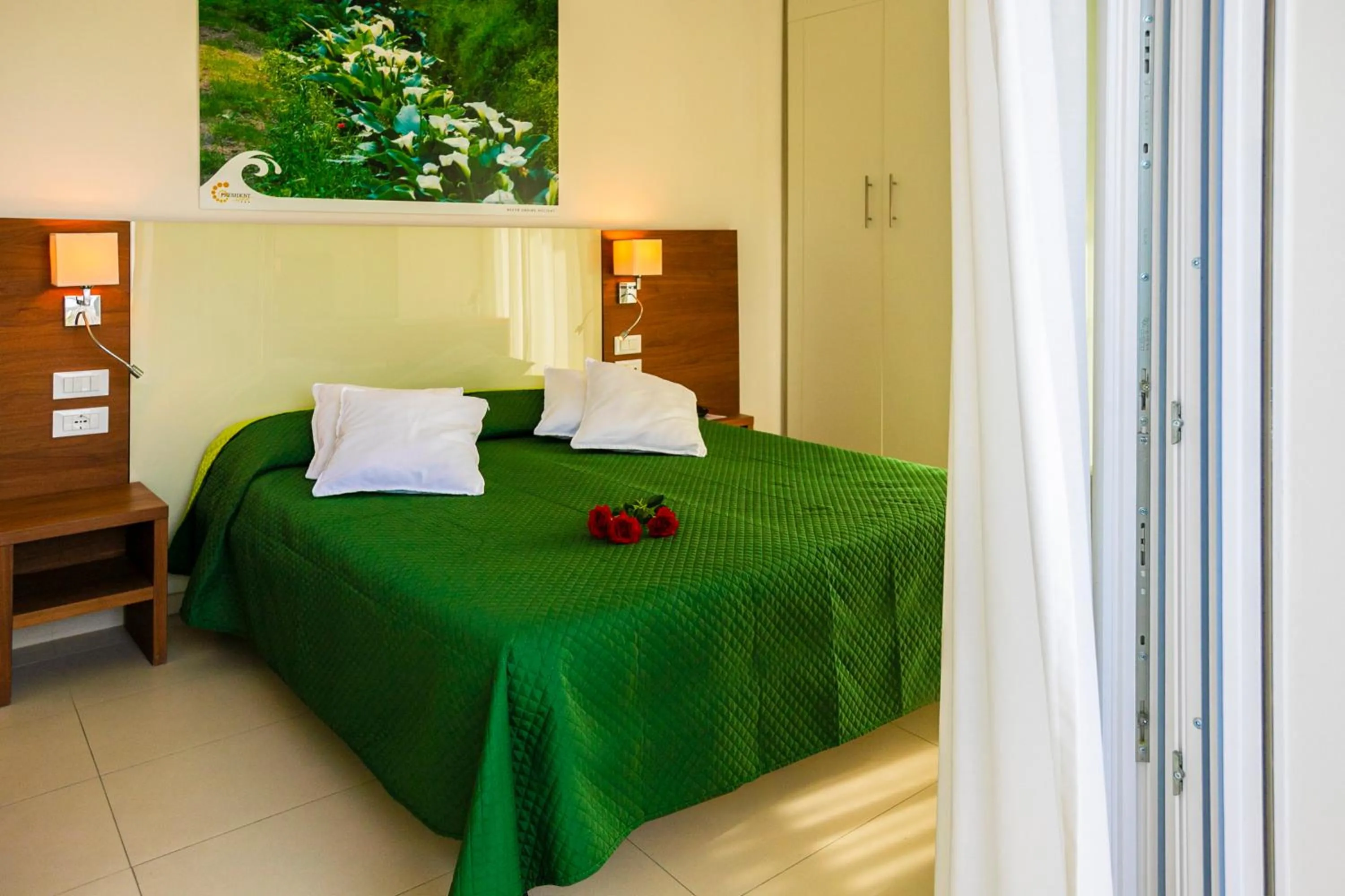 Bed in Hotel President