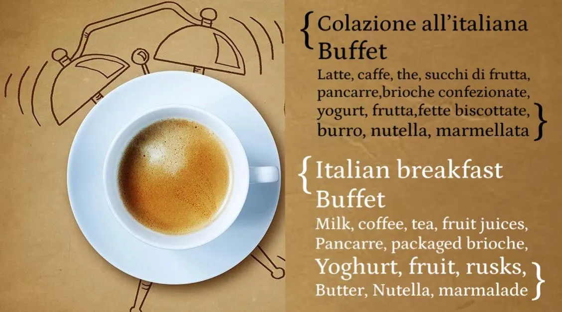 Italian breakfast in L'Antica Torre Caralis Holiday