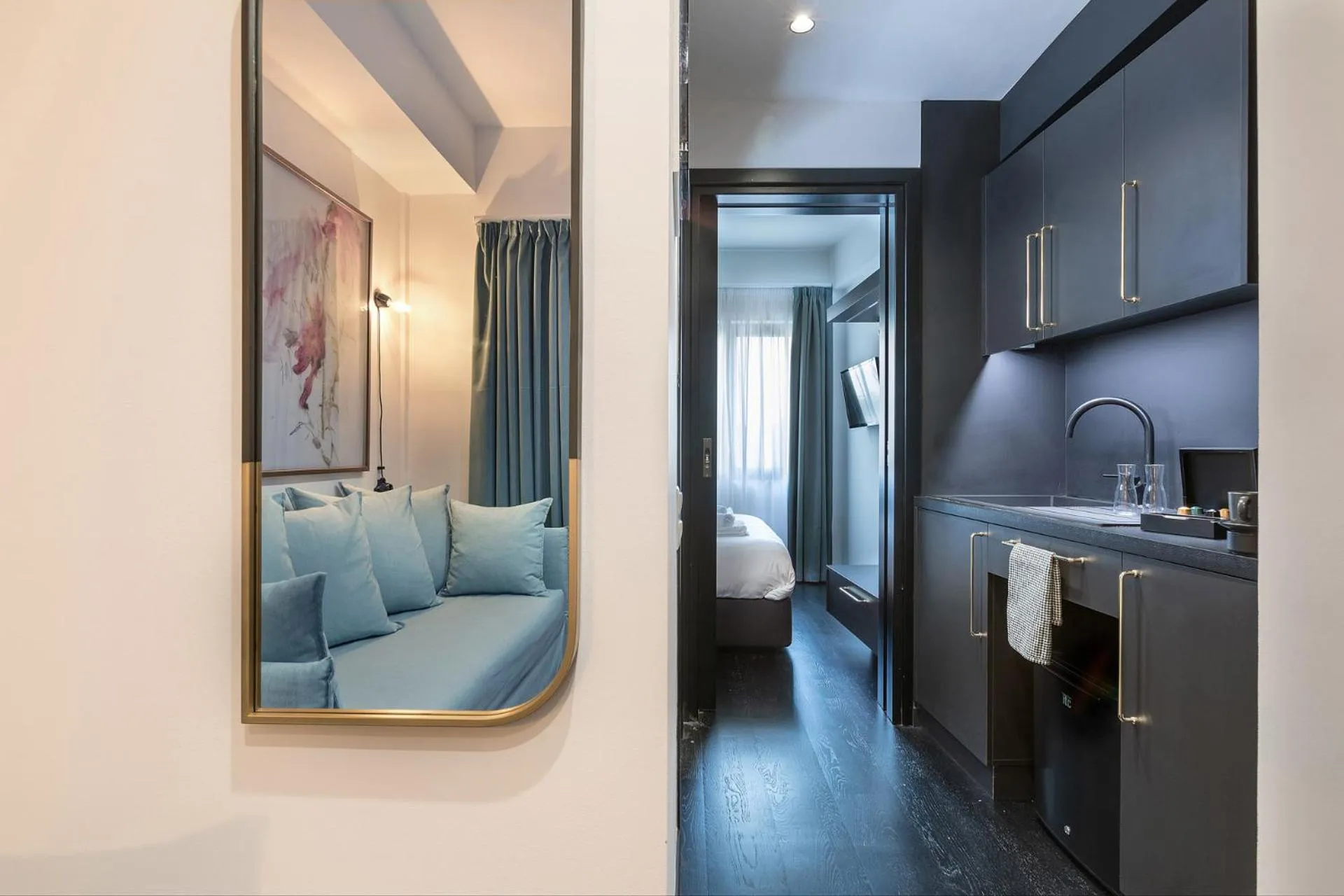 Kitchen or kitchenette, Bed in Nin&Bau Sarri 2