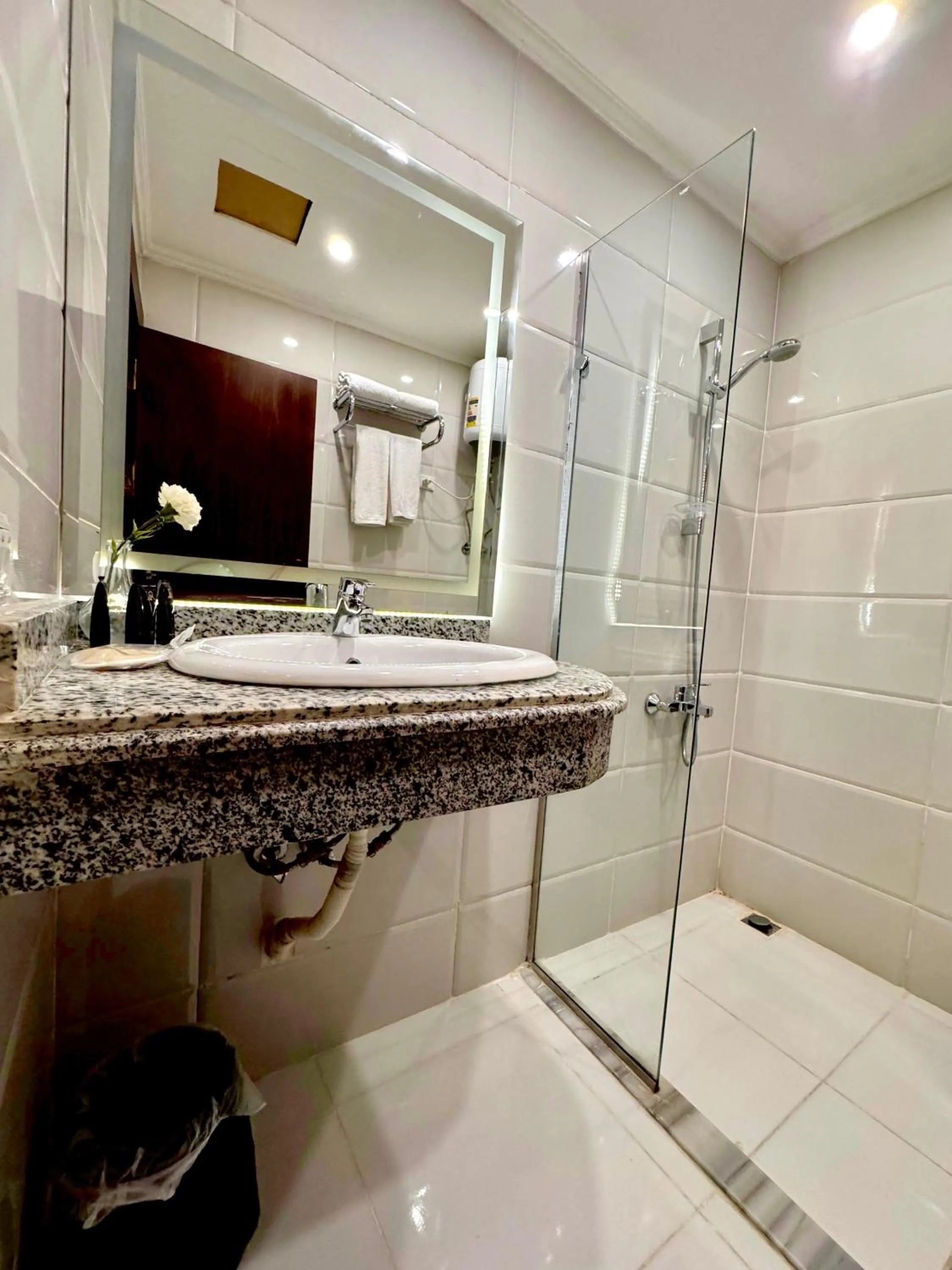 Shower in PYRAMIDS TOWER Inn