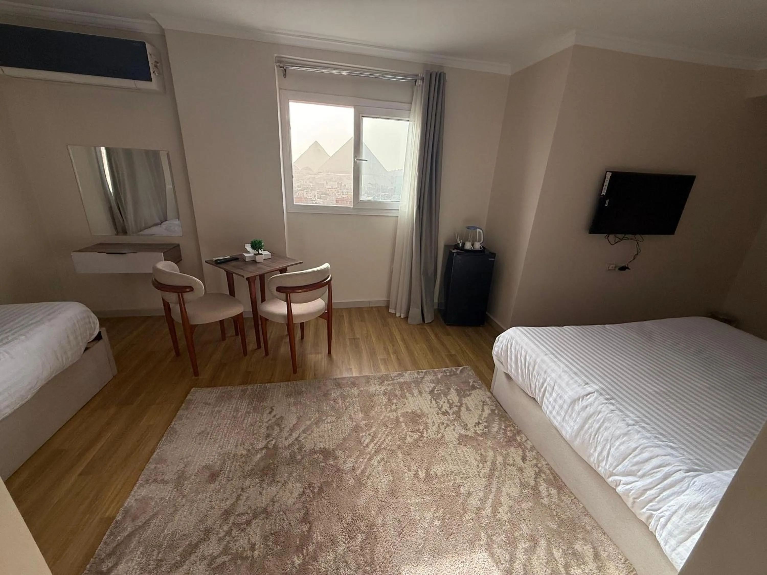 Bed in Eco green pyramids hotel