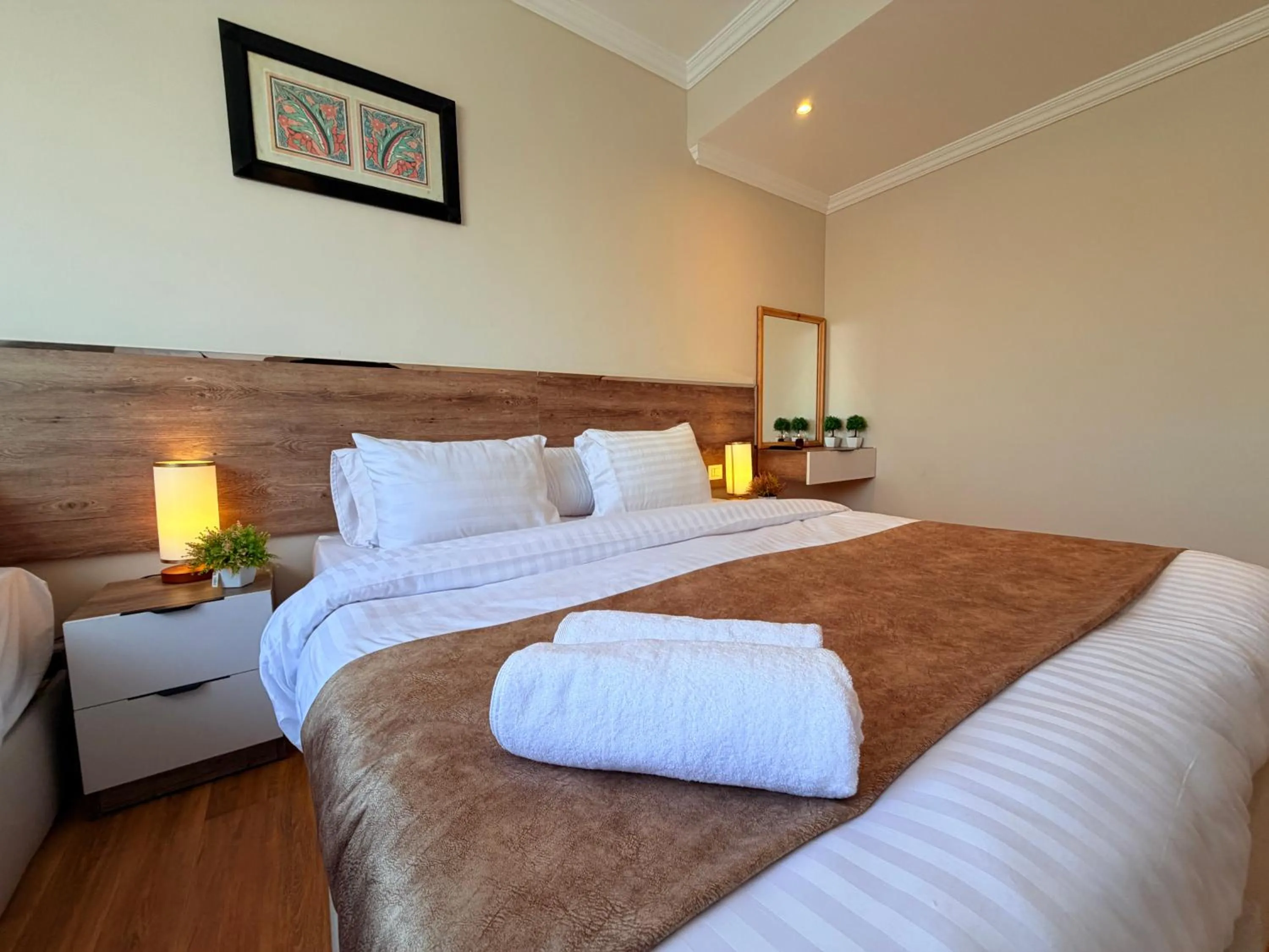 Bed in Eco green pyramids hotel