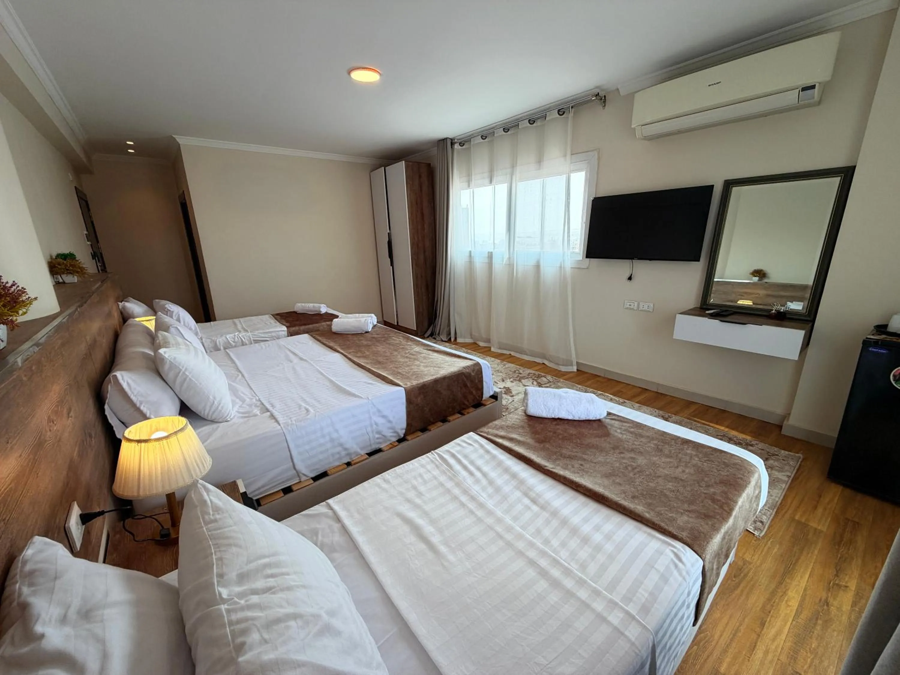 Bed in Eco green pyramids hotel