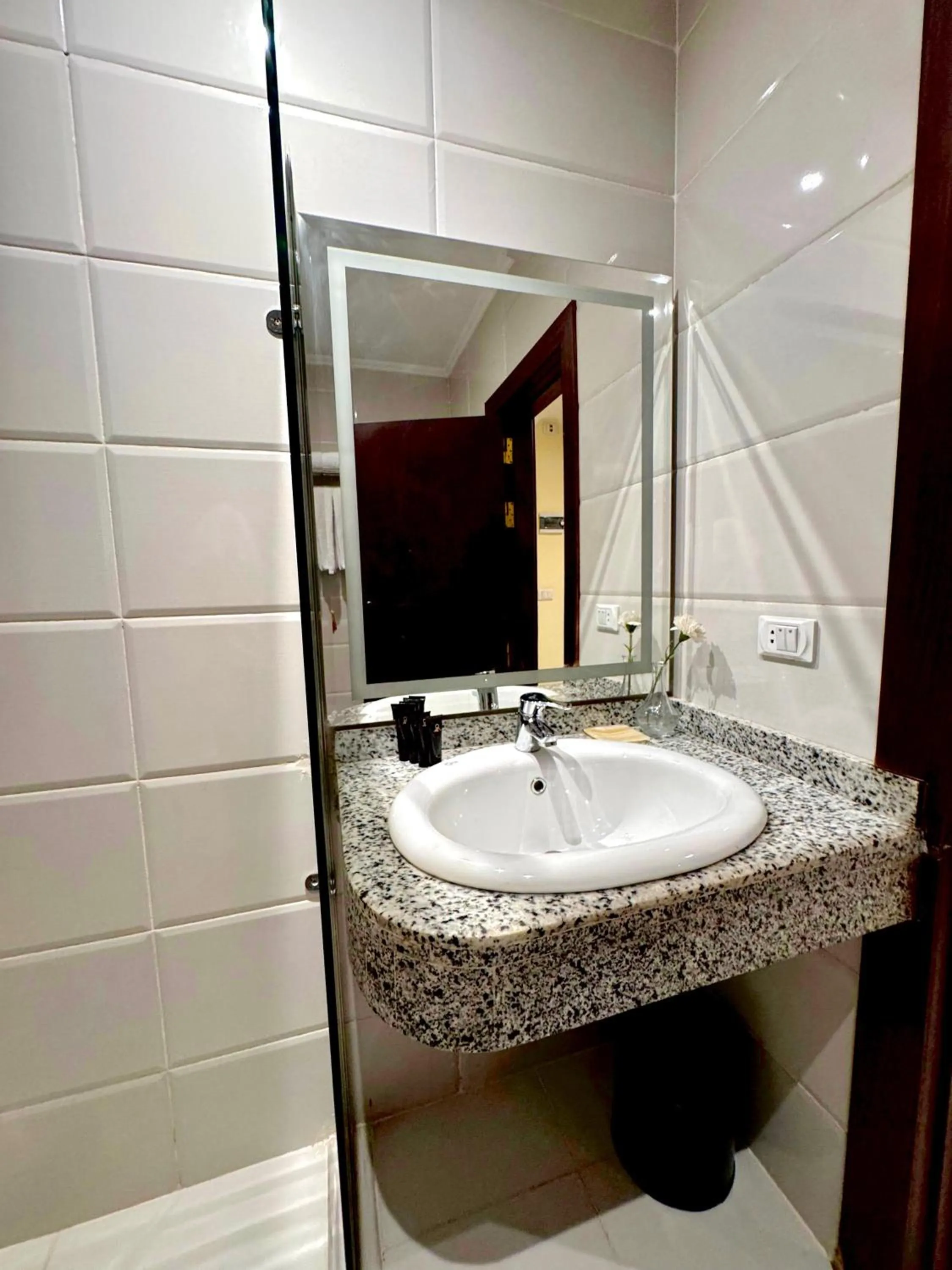 Shower in PYRAMIDS TOWER Inn