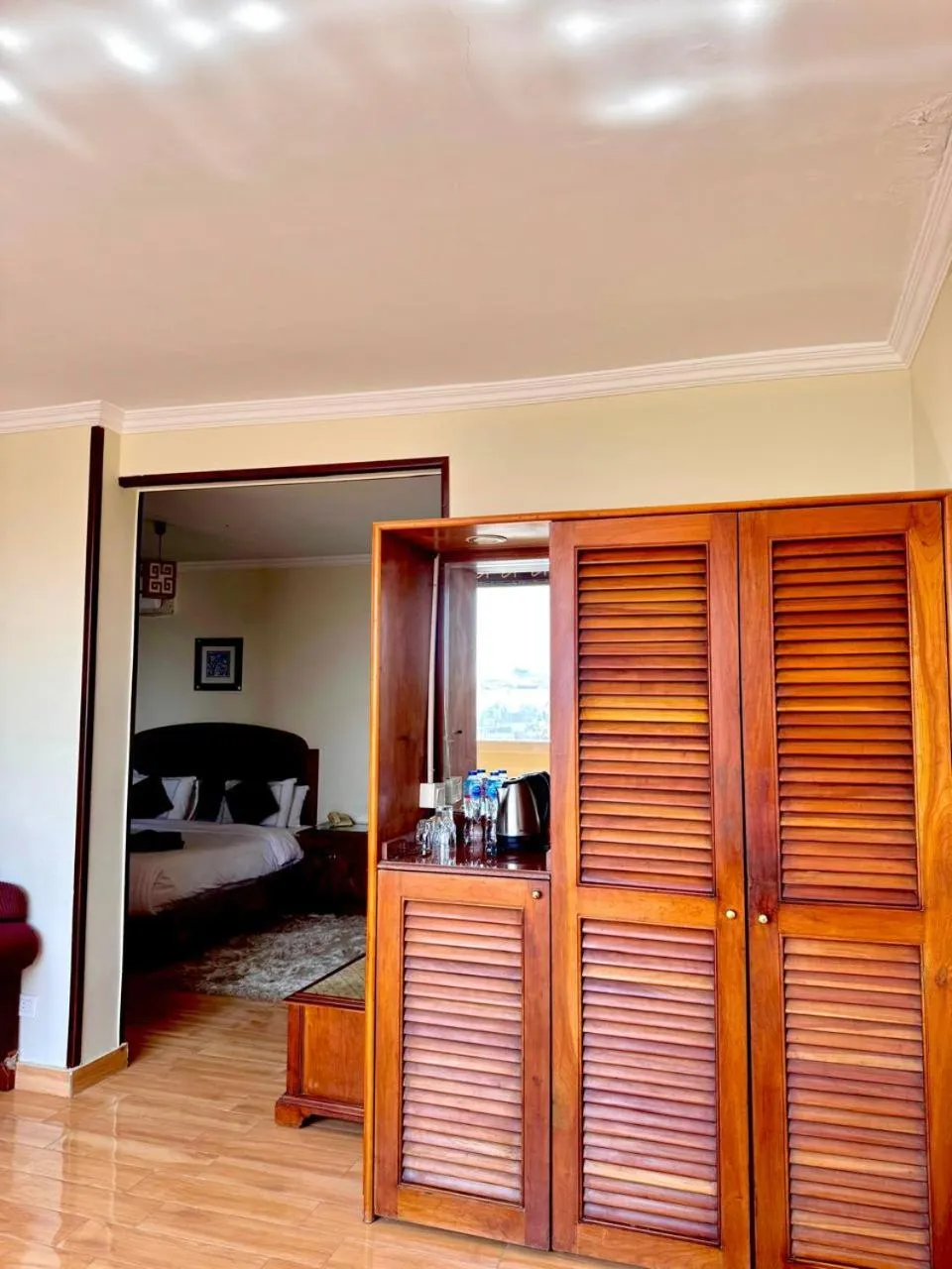 Bed in PYRAMIDS TOWER Inn