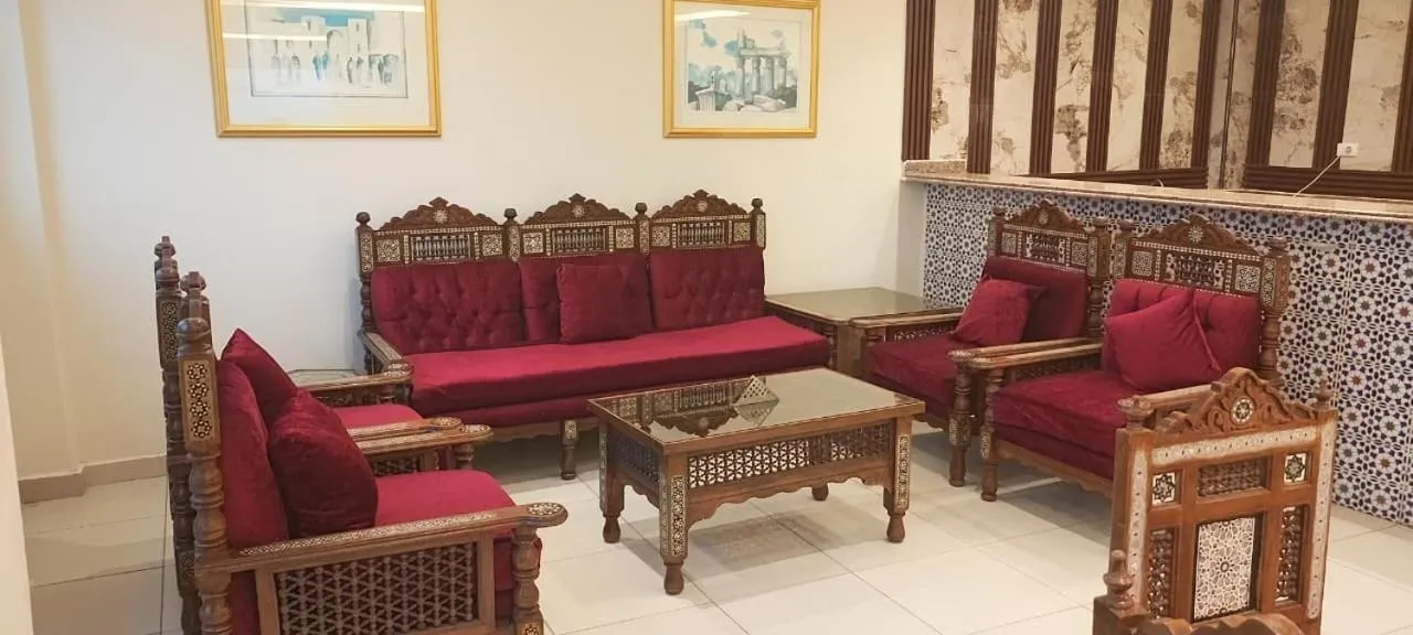 Seating area in Eco green pyramids hotel