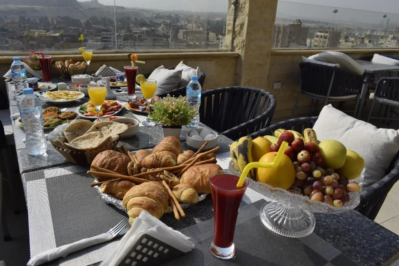 Continental breakfast in Eco green pyramids hotel