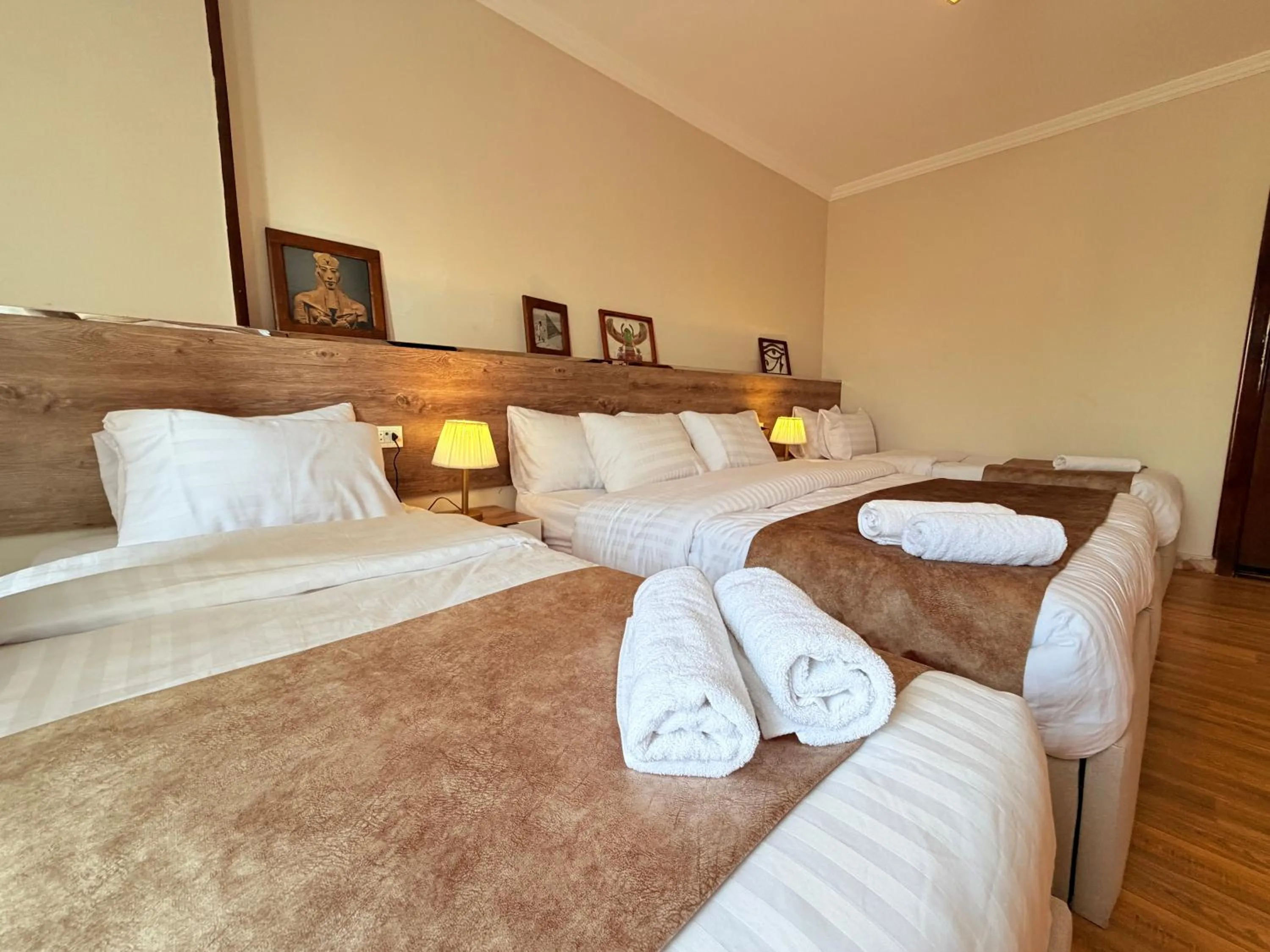 Bed in Eco green pyramids hotel