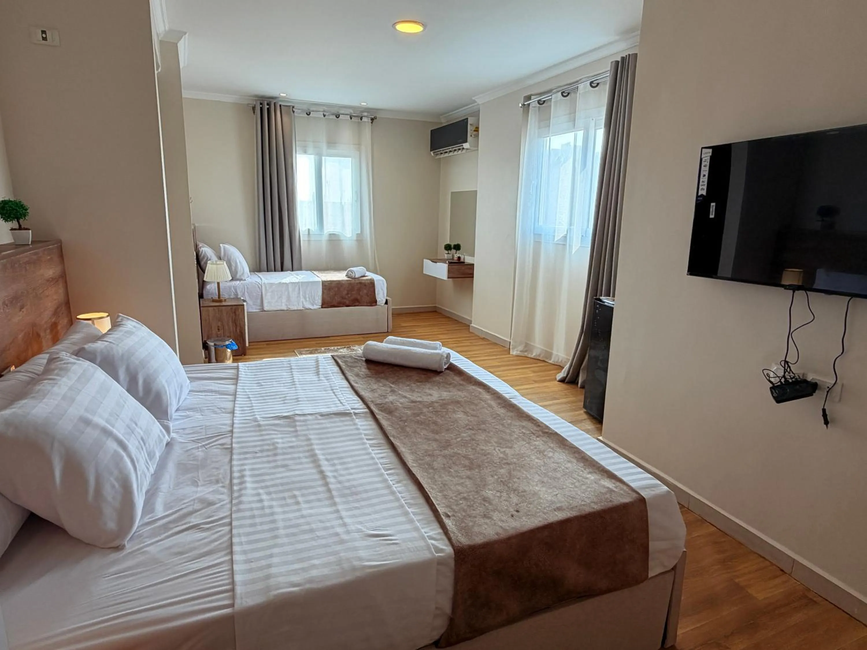 Bed in Eco green pyramids hotel