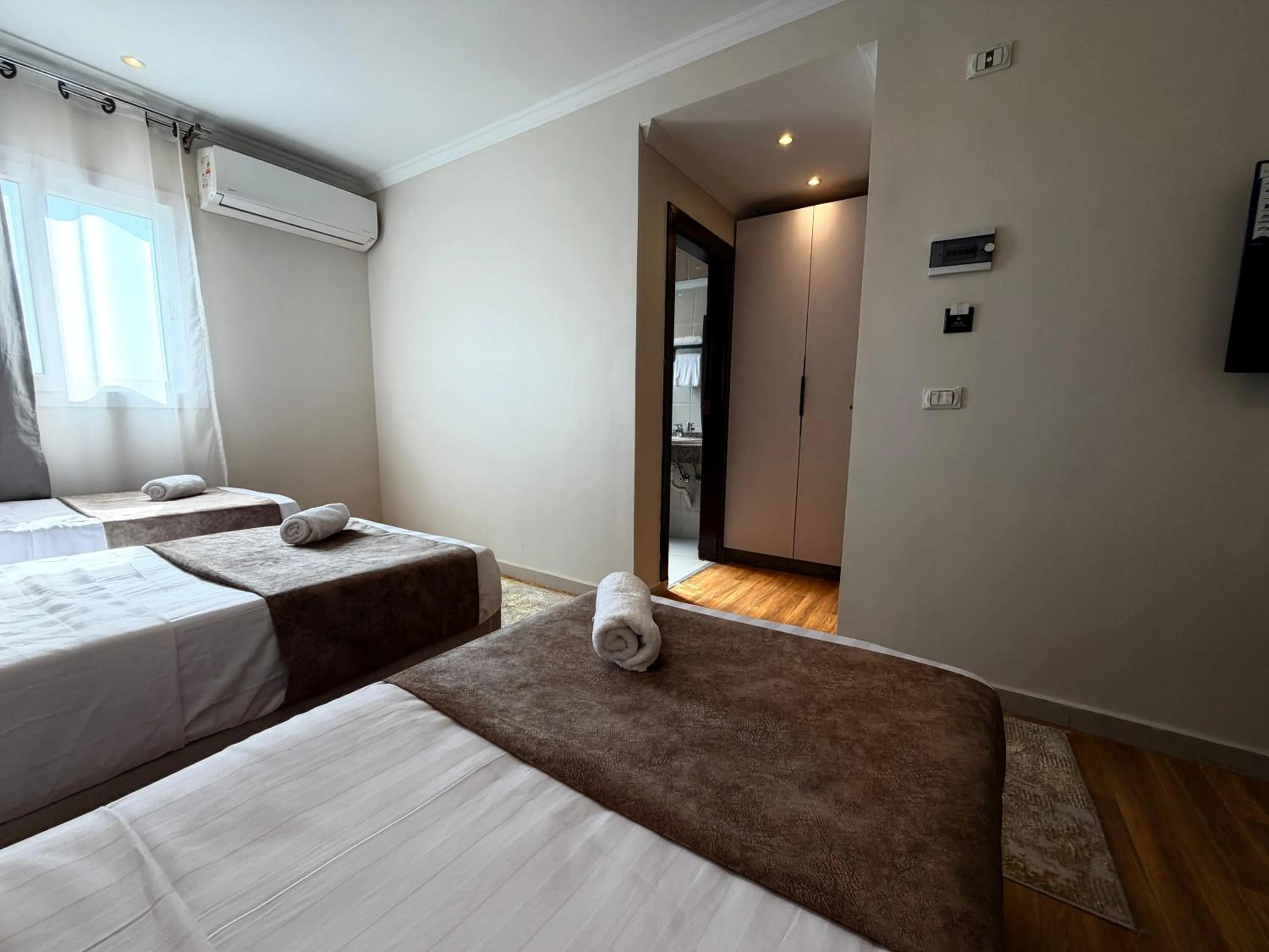 Bed in Eco green pyramids hotel