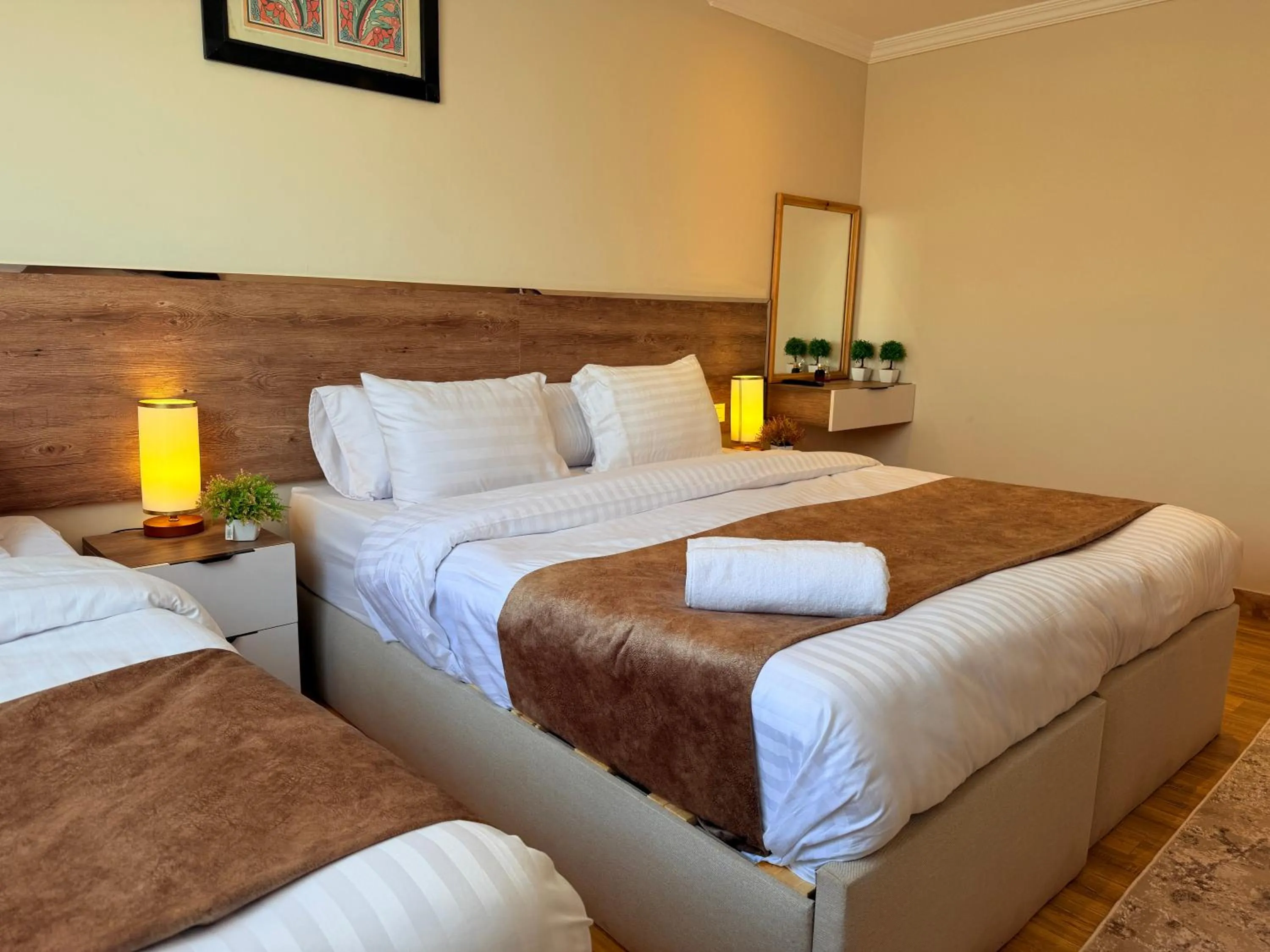 Bed in Eco green pyramids hotel