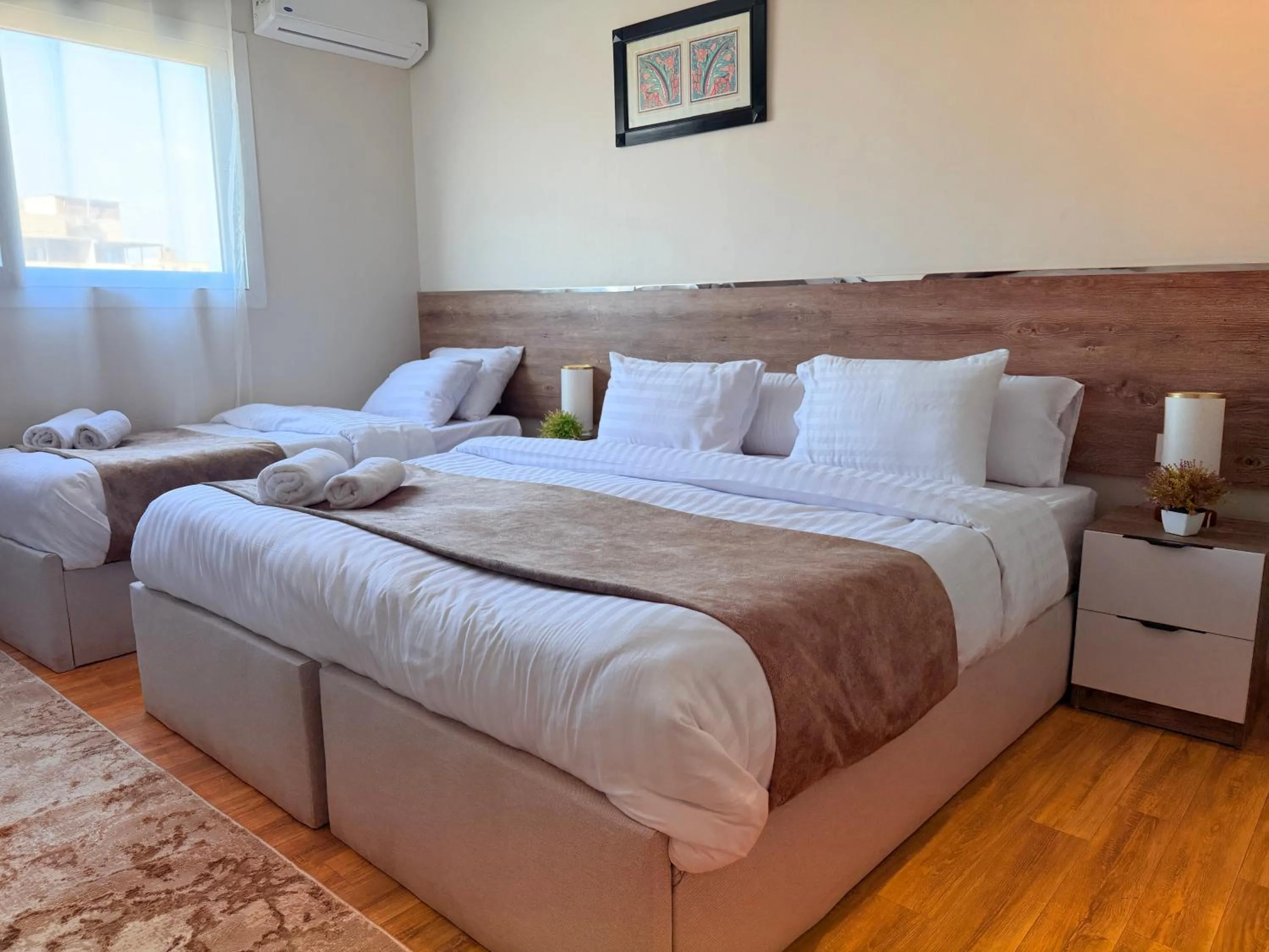 Bed in Eco green pyramids hotel