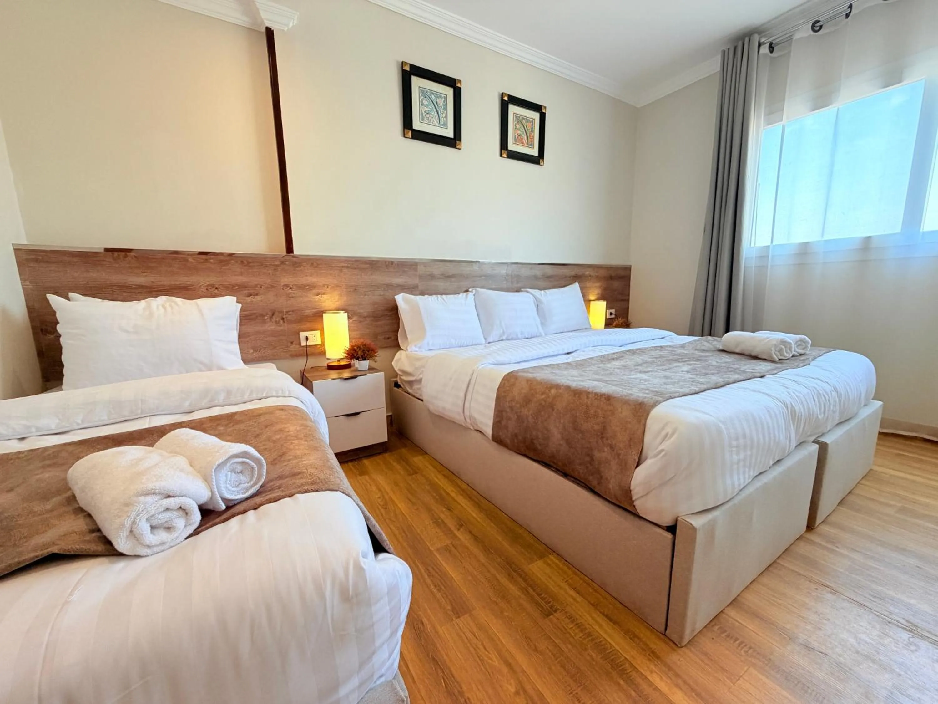 Bed in Eco green pyramids hotel