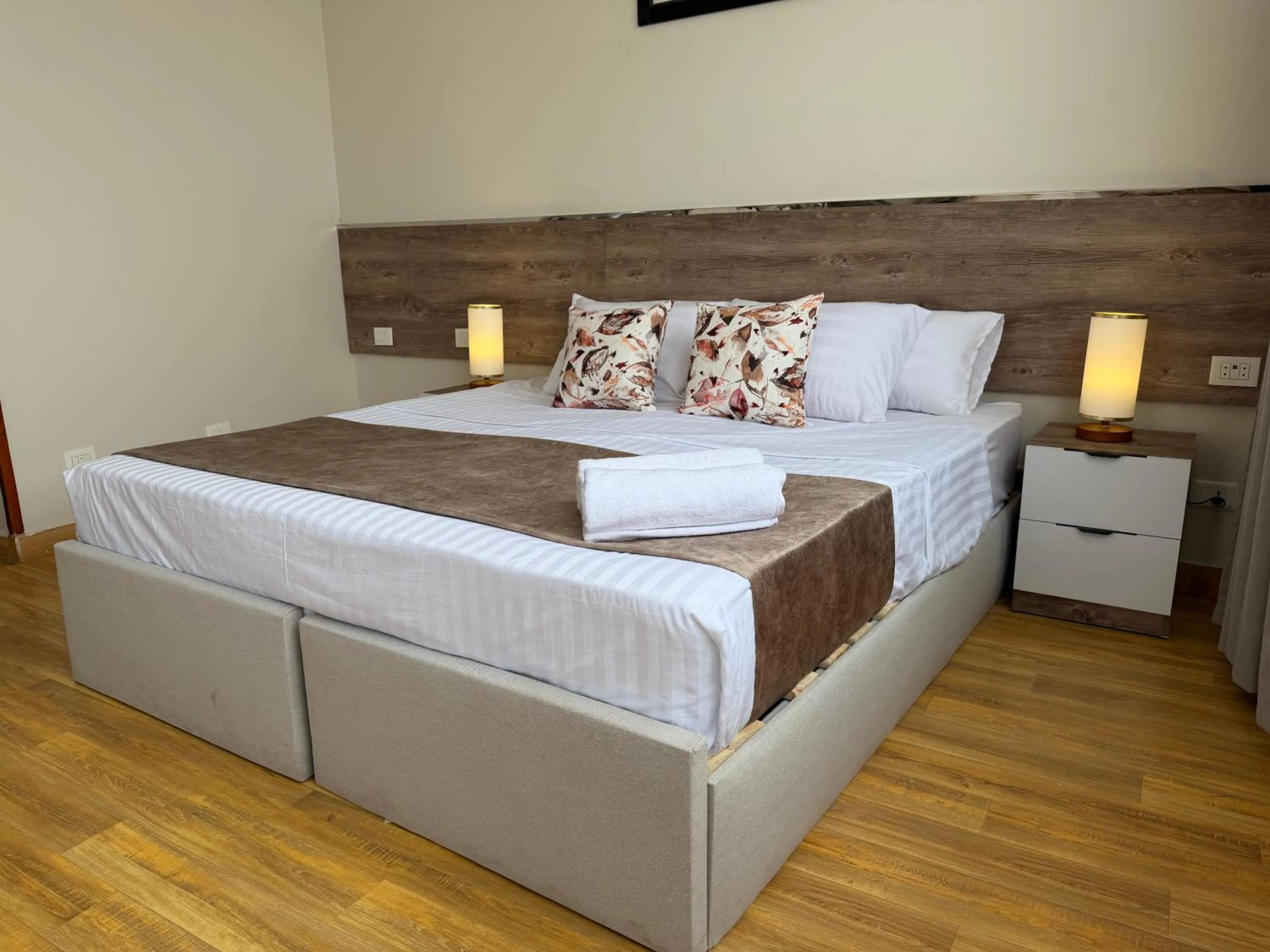 Bed in Eco green pyramids hotel