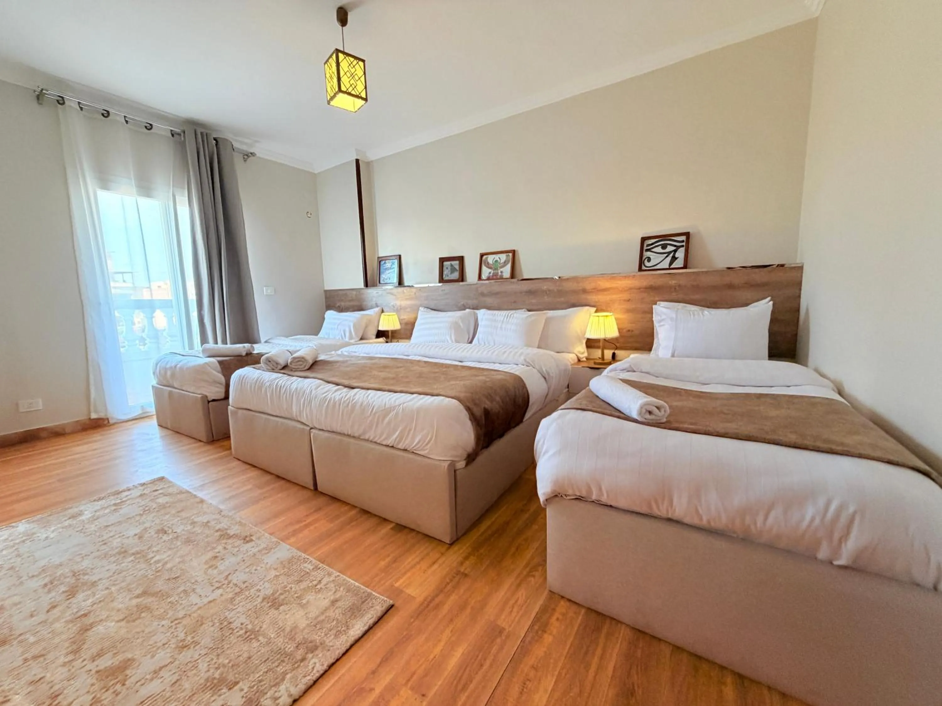 Bed in Eco green pyramids hotel