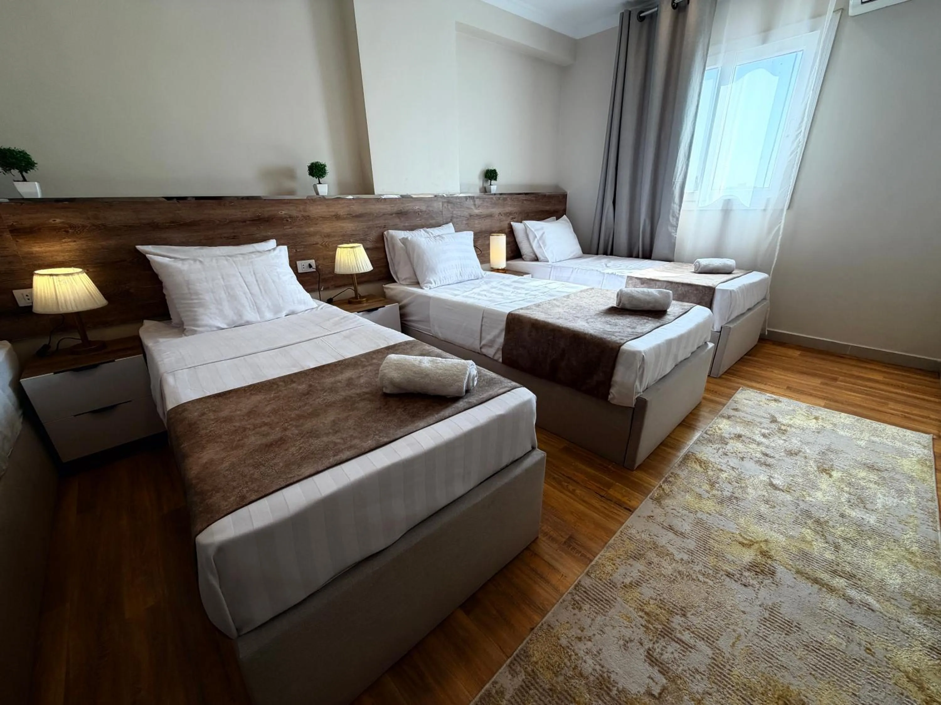 Bed in Eco green pyramids hotel