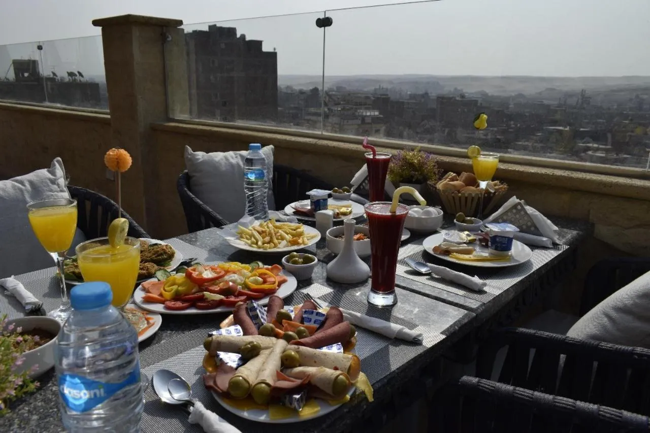 Continental breakfast in Eco green pyramids hotel