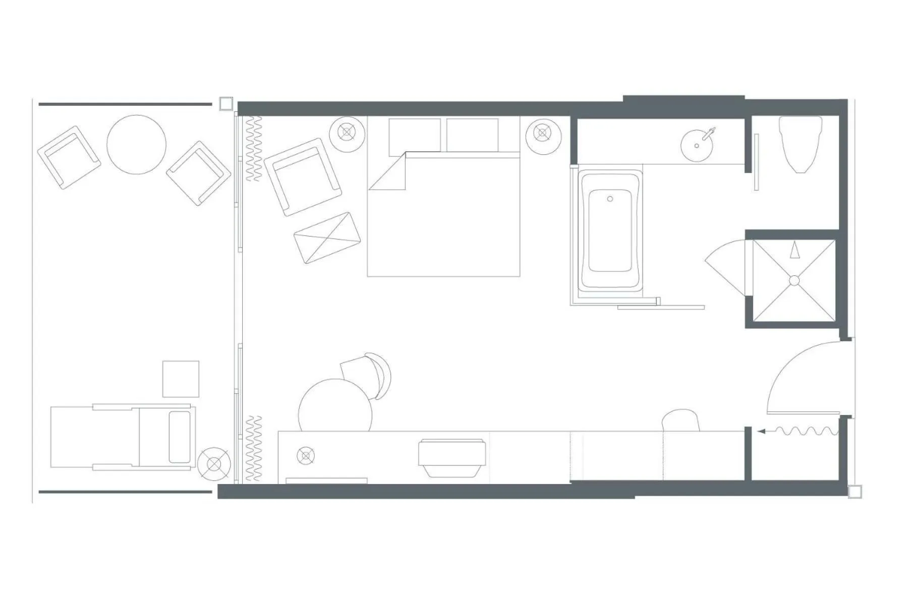 Bedroom in Hotel Valley Ho